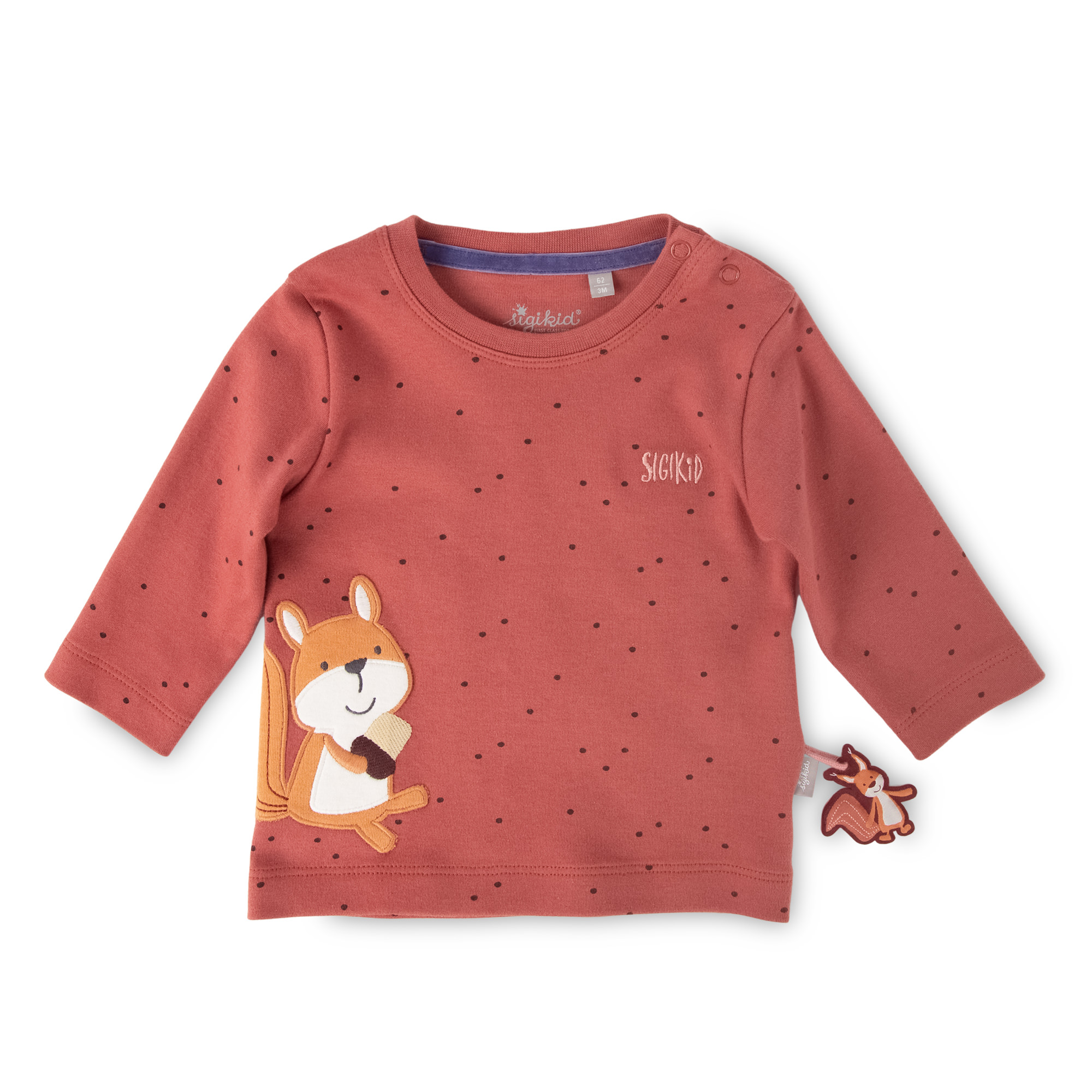 Baby long sleeve squirrel, brown