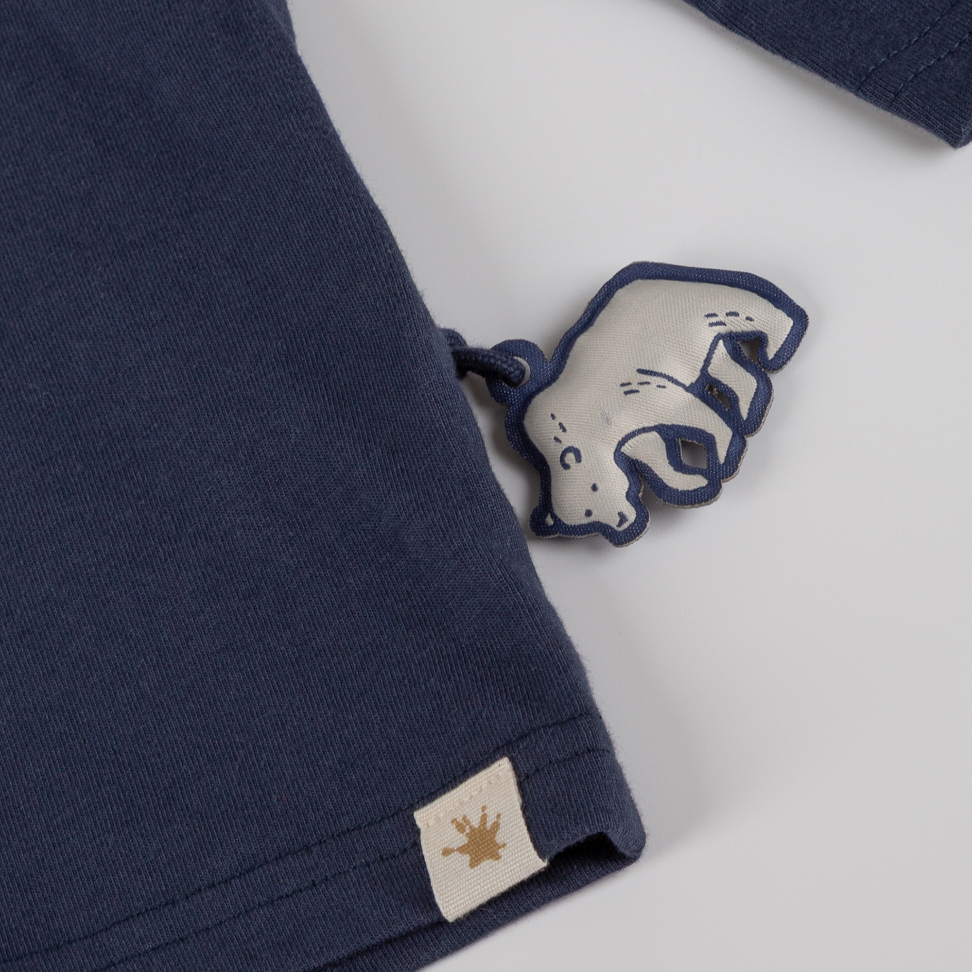 Navy children's long sleeve Tee bear, Polar Friends