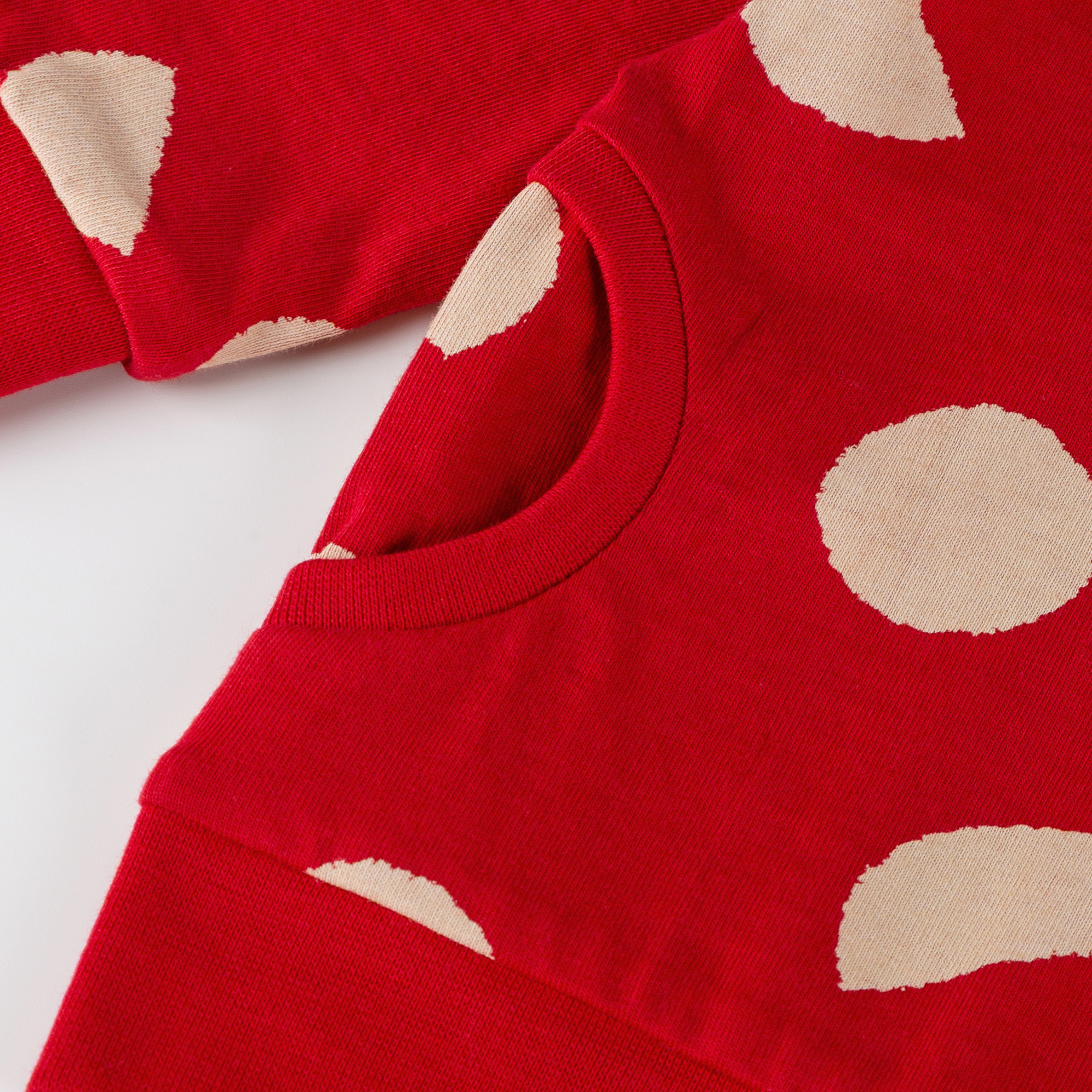 Rotes Baby Langarmshirt mit Taschen, bedruckt