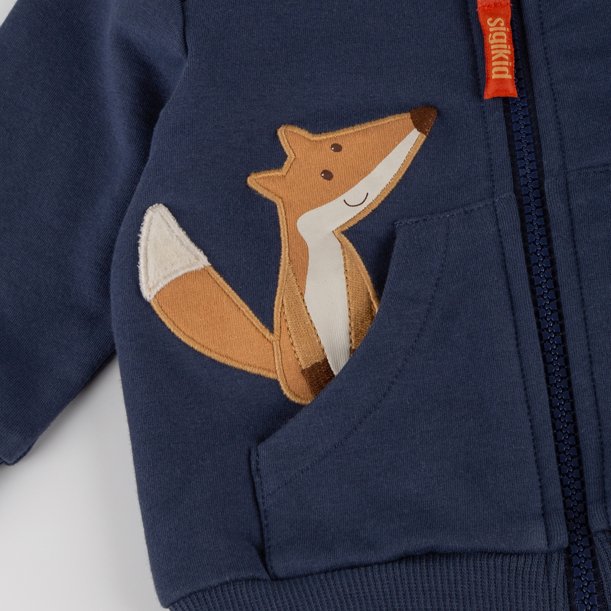 Baby college sweat jacket Wild Fox, dark blue