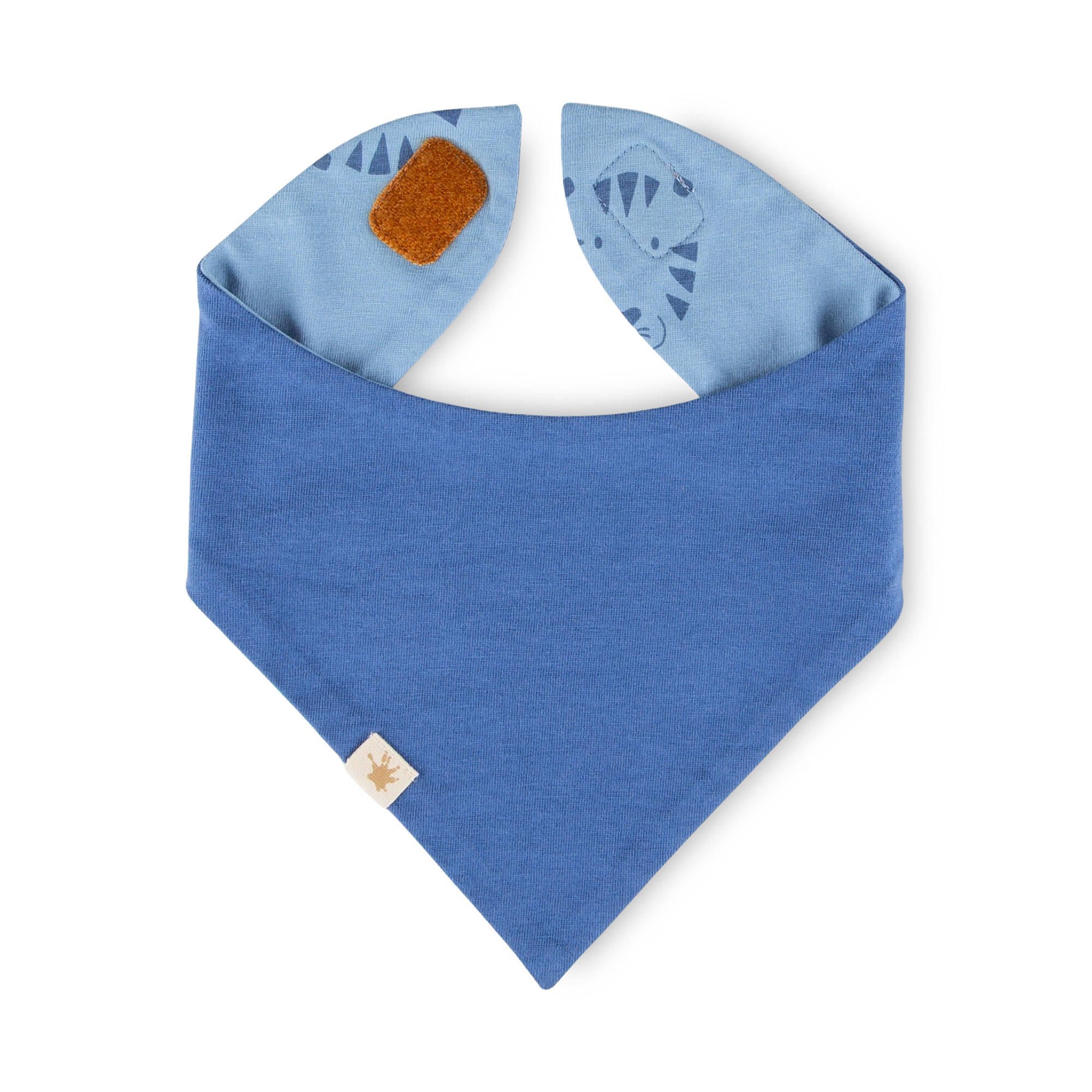 Baby Wendehalstuch Tiger & Löwe, blau