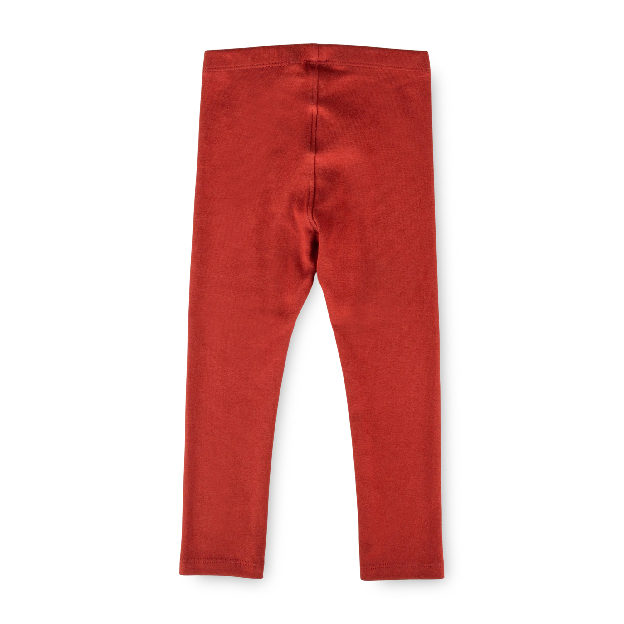 Children's rib knit leggings, orange red