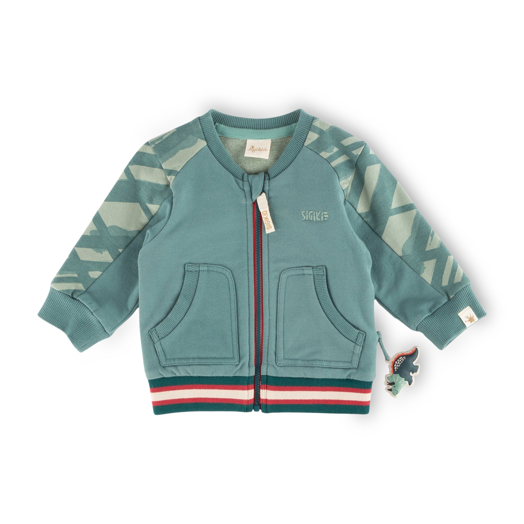 Baby college collar sweat jacket Dino World Baby college collar sweat jacket Dino World