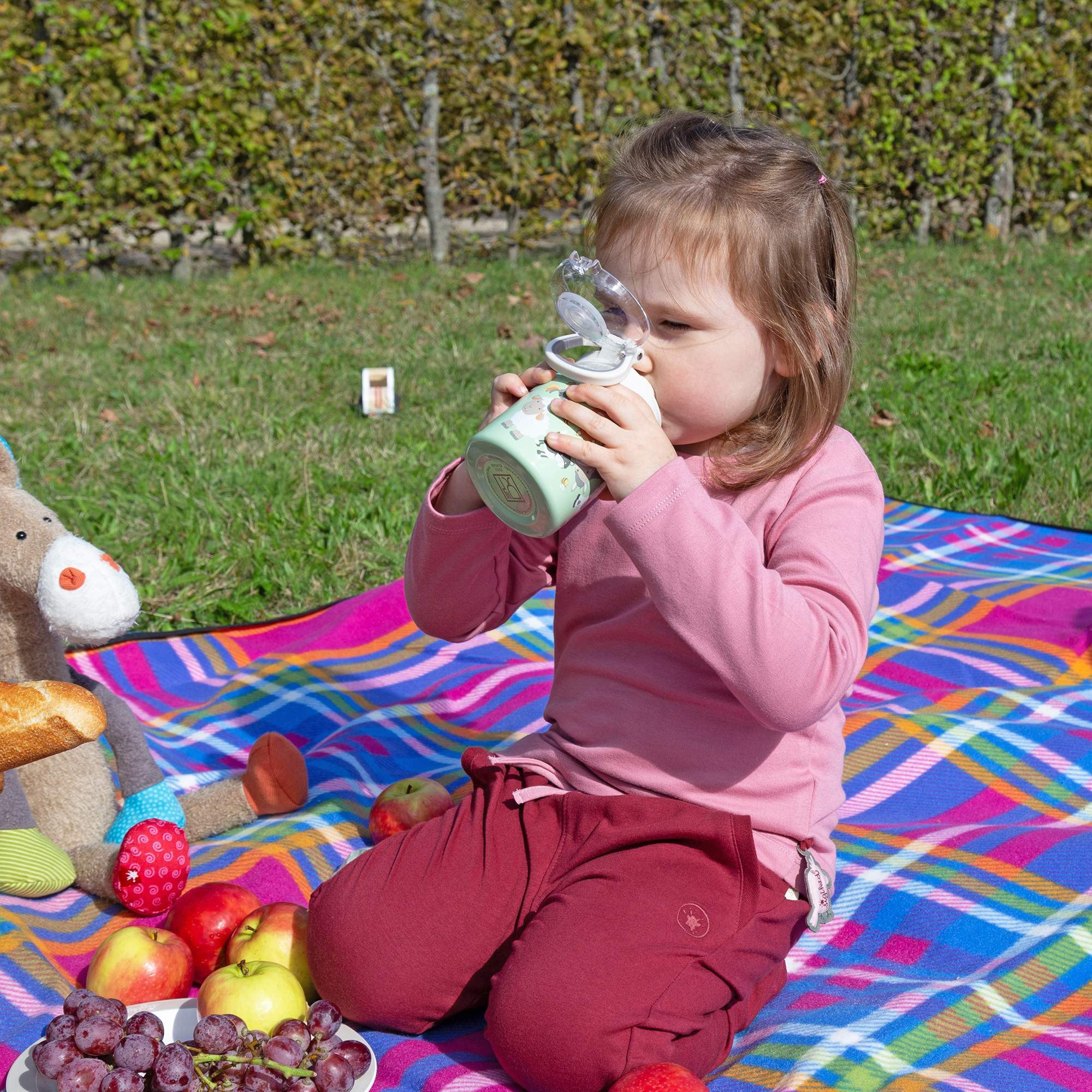 Kinder Edelstahl Trinkflasche Farm, 400 ml