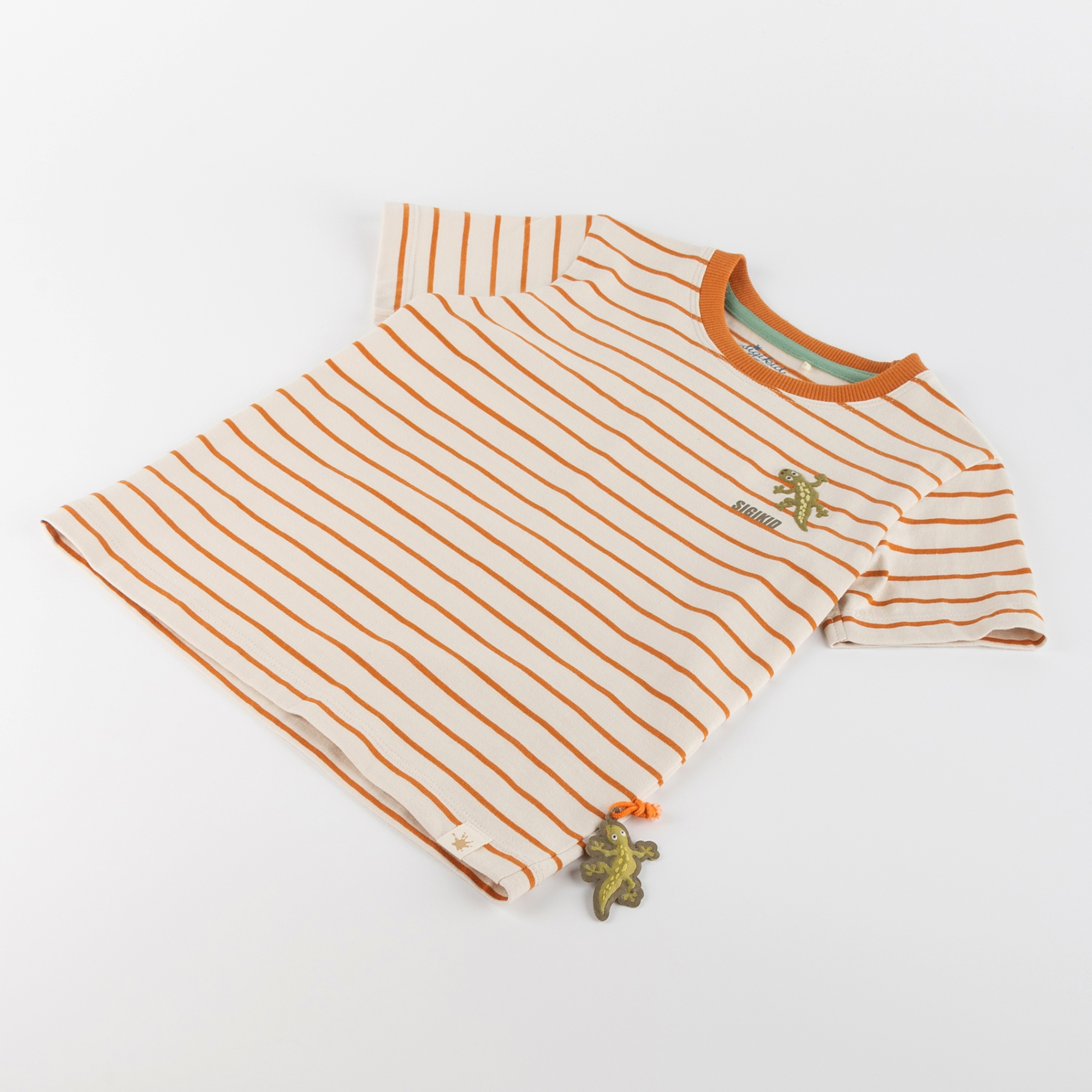 Striped children's T-shirt gecko, Jungle