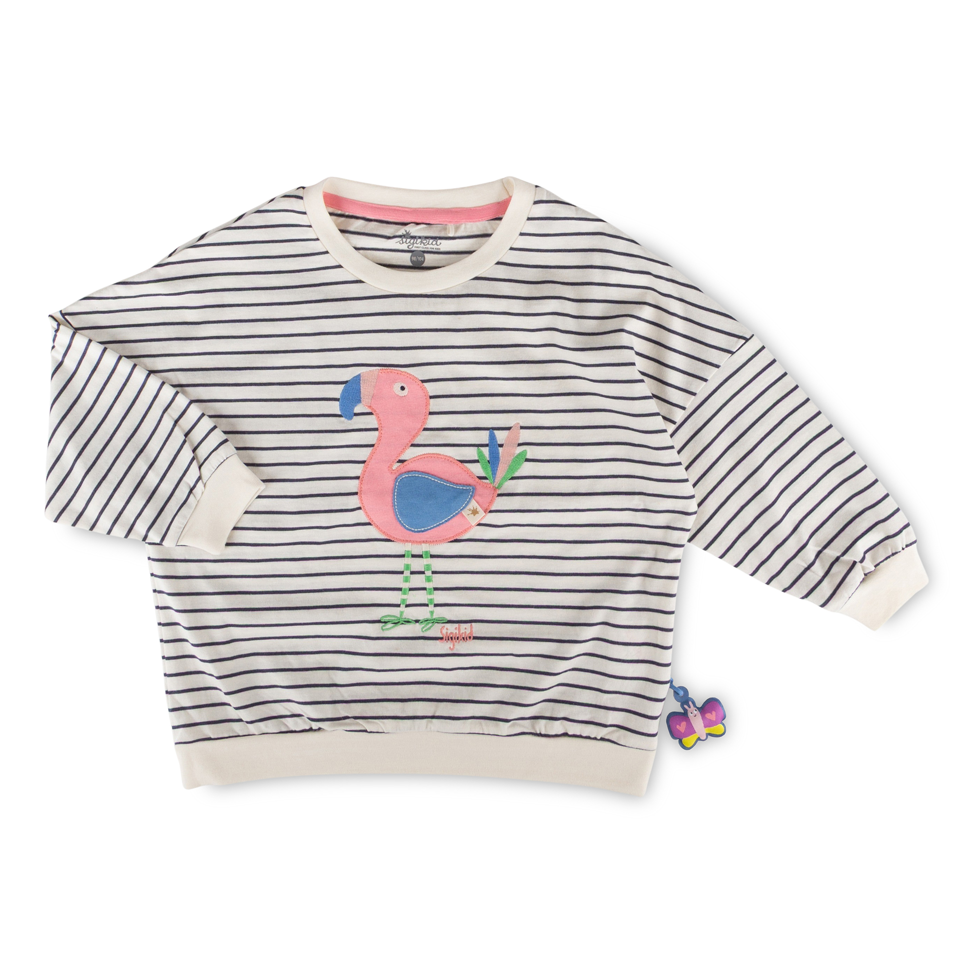Oversized Langarmshirt Flamingo, Summer Vibes