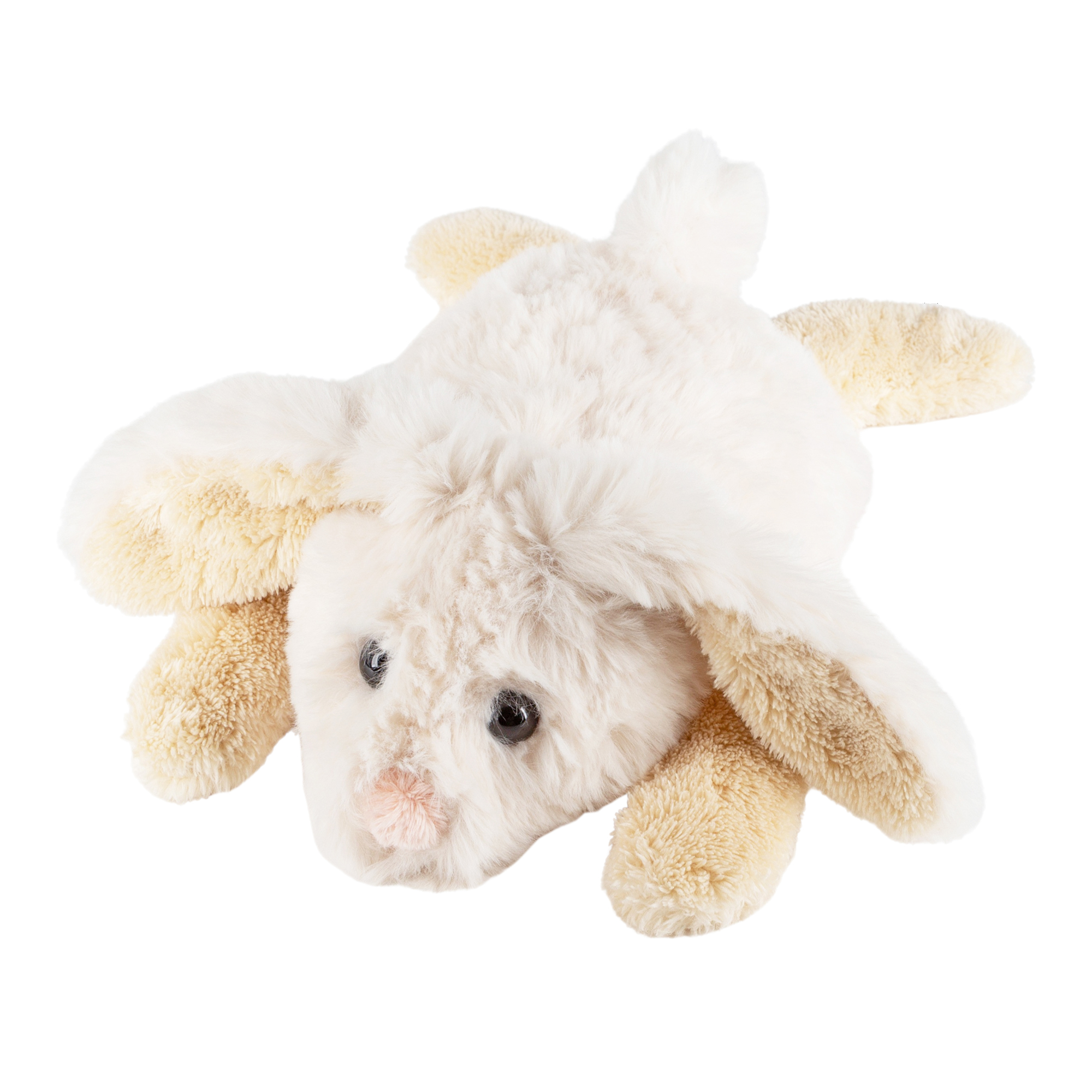 Kuscheltier Hase liegend weiß, Flauscherie