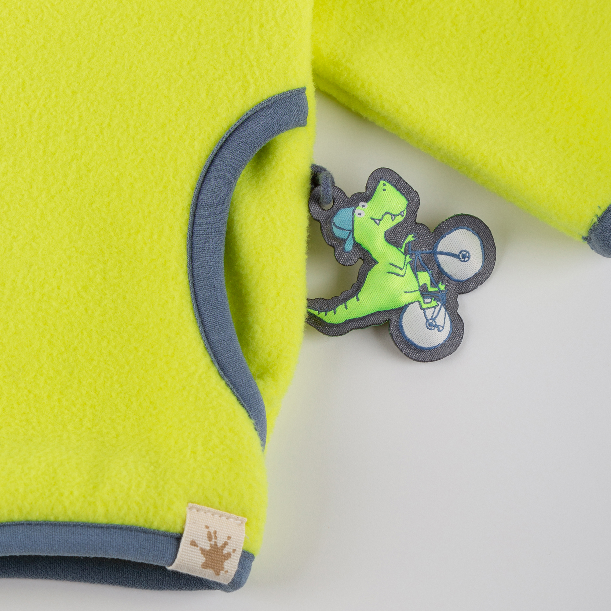 Baby Fleecejacke Sporty Dino, gelb Baby Fleecejacke Sporty Dino, gelb