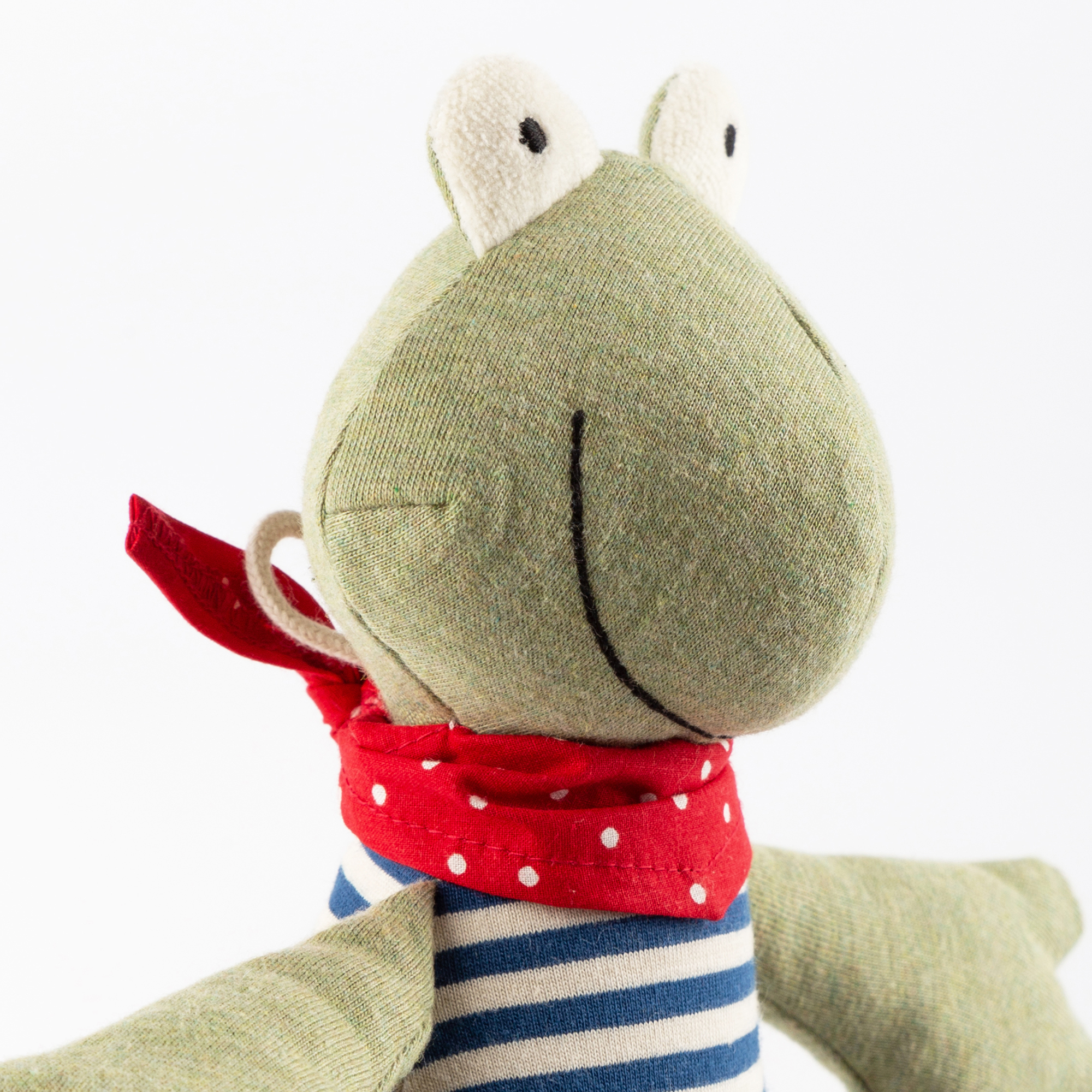 Musical soft toy frog, cotton jersey