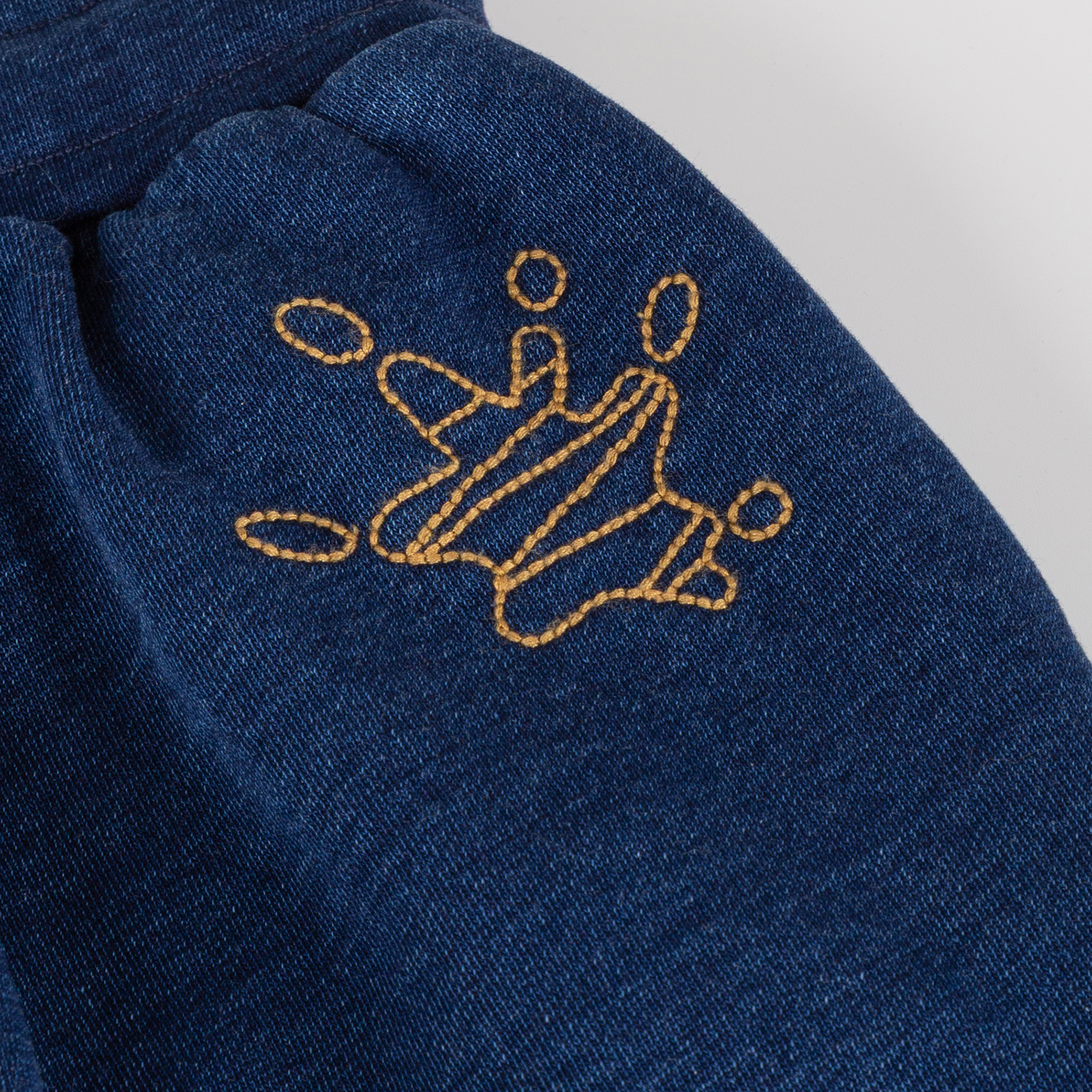 Kinder Sweathose Denim Optik Klecks, dunkelblau