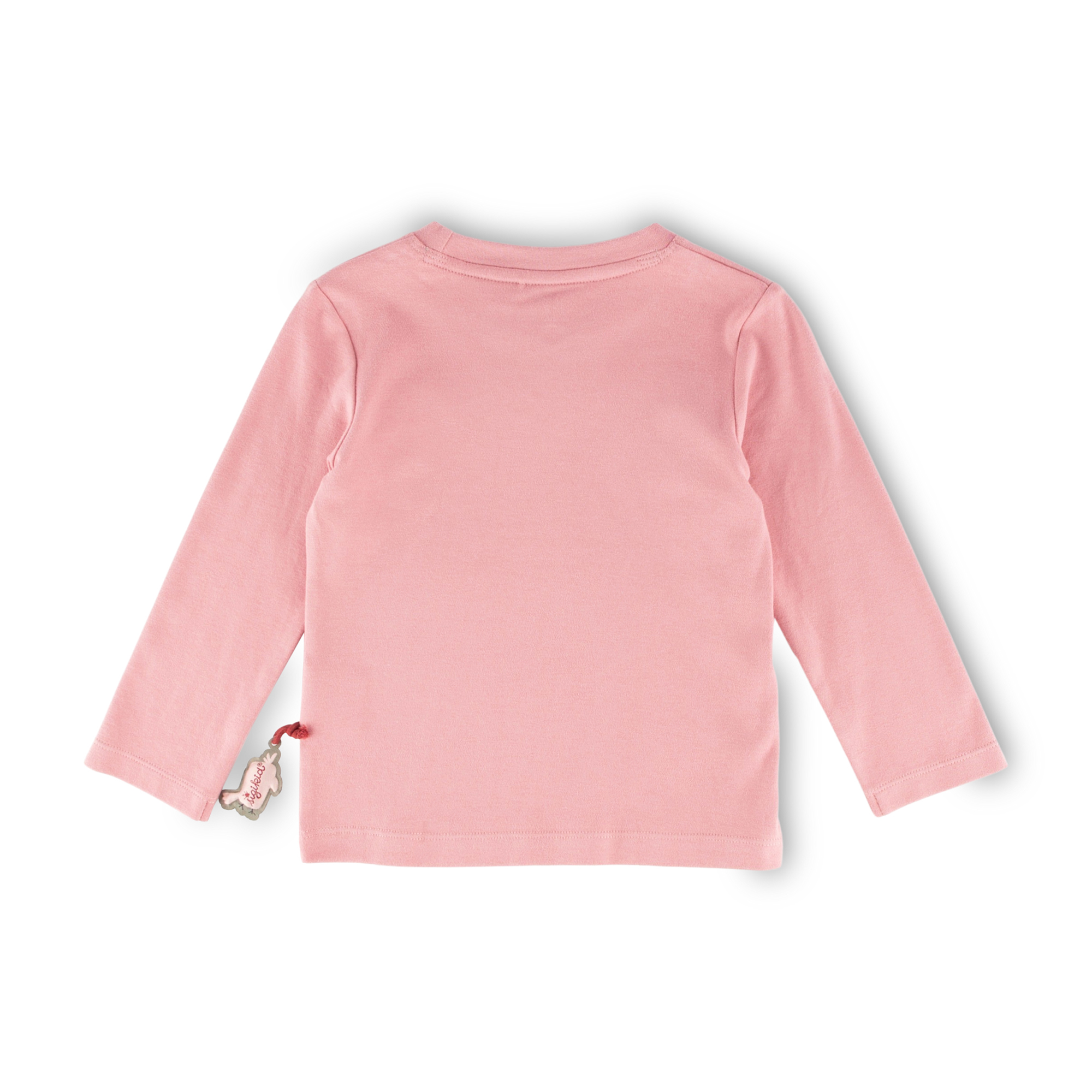 Kinder Langarmshirt mit Stickmotiv Kakadu, rosa