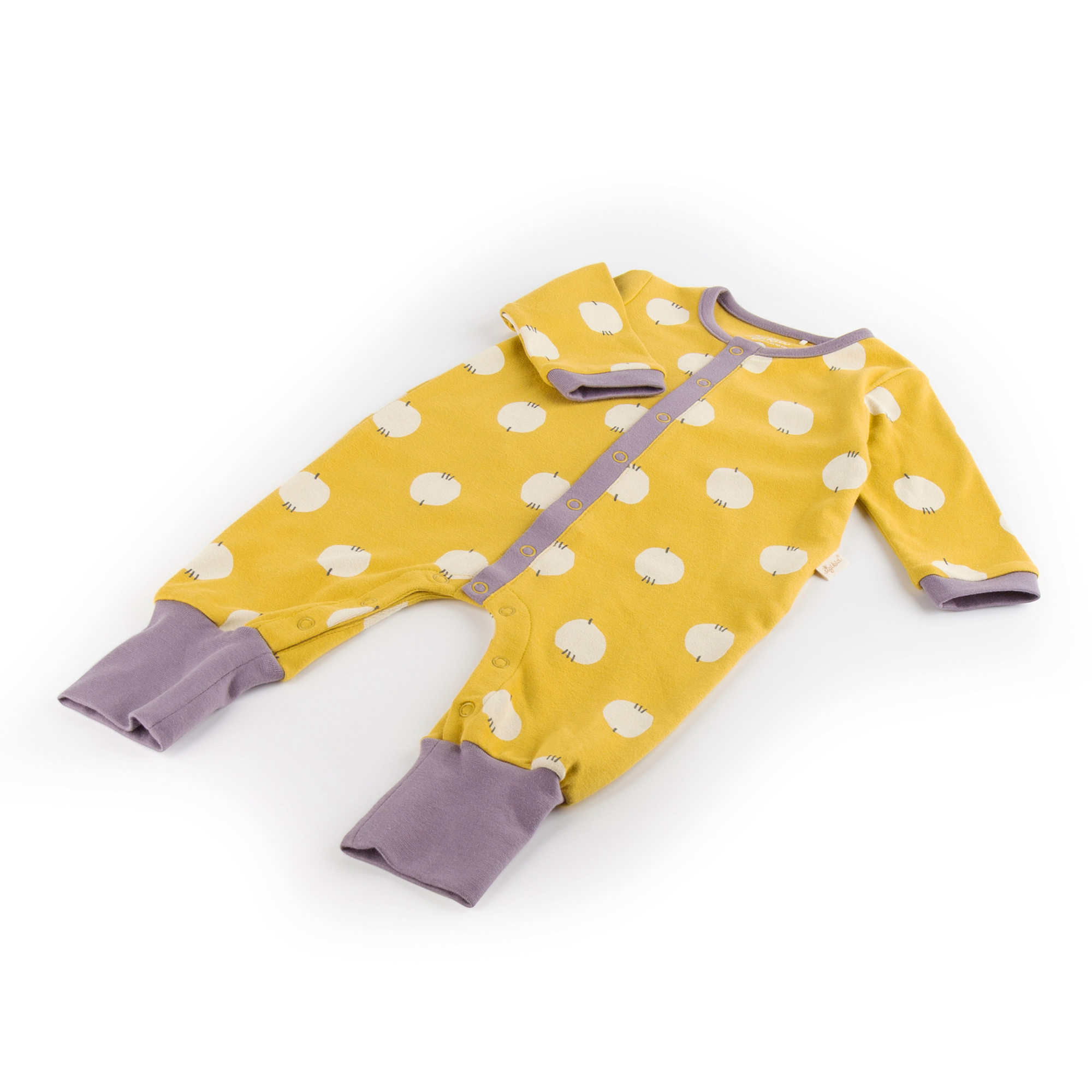 Yellow baby sleeper romper