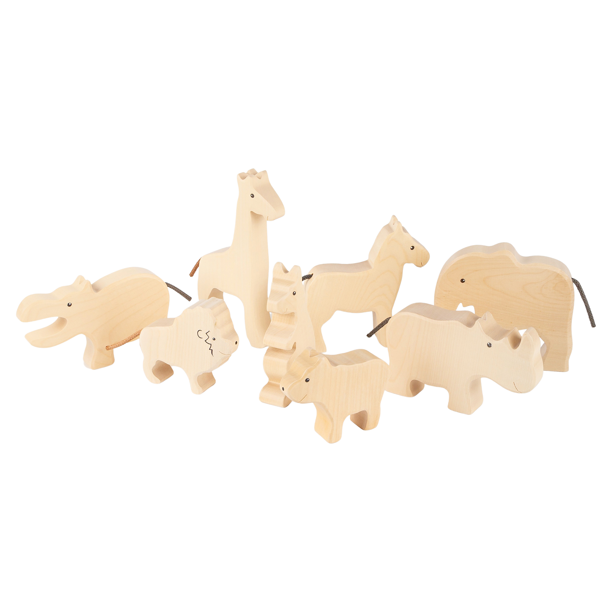 Wooden toy set of 8 zoo animals Wooden toy set of 8 zoo animals