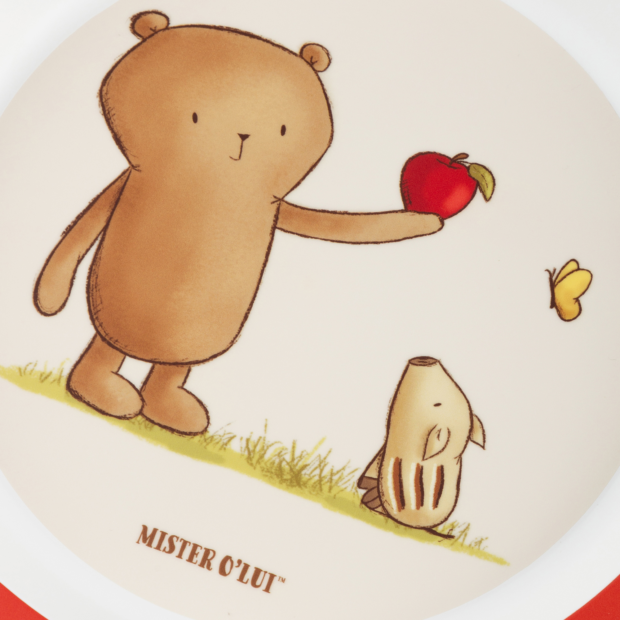 Children's plate beaverbear Mister O'Lui & Rupert, rPET Children's plate beaverbear Mister O'Lui & Rupert, rPET