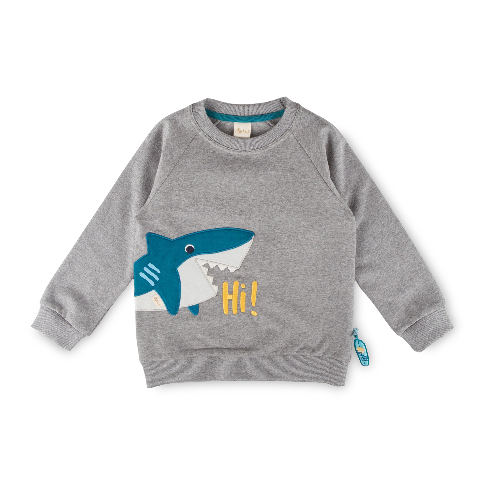 Children's sweatshirt shark, Blue & Bright