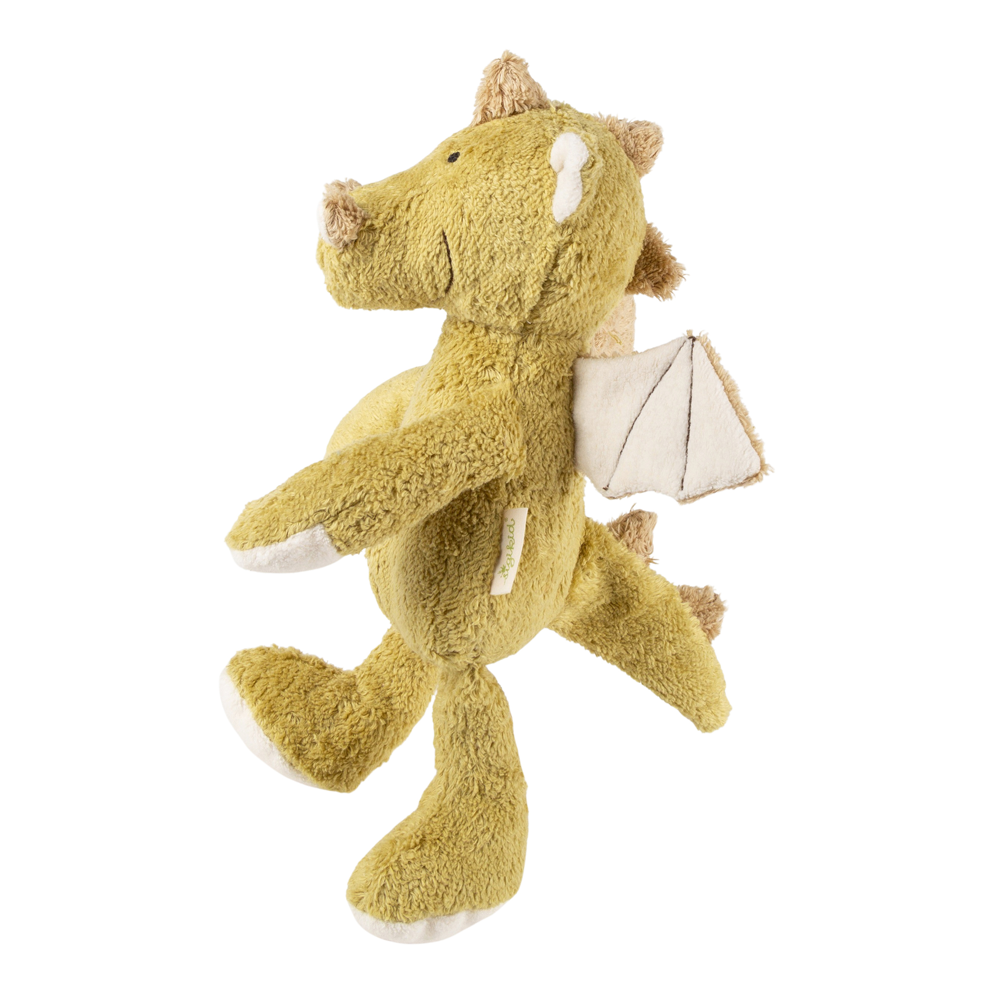Organic soft toy dragon, Green