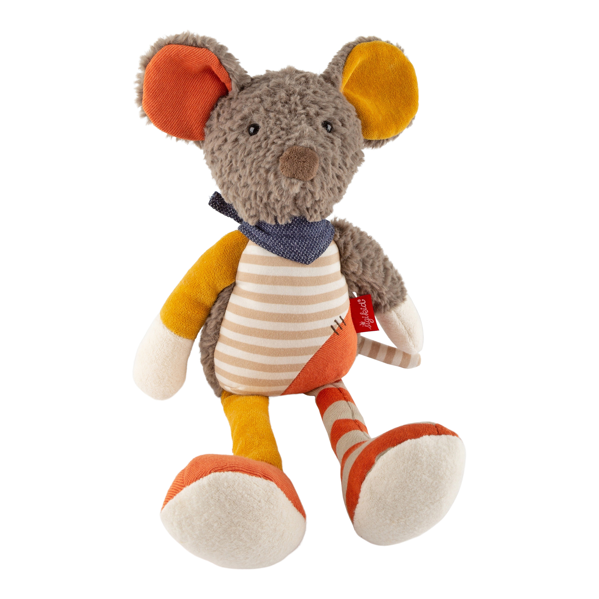 Multicoloured plush mouse, Patchwork Sweety