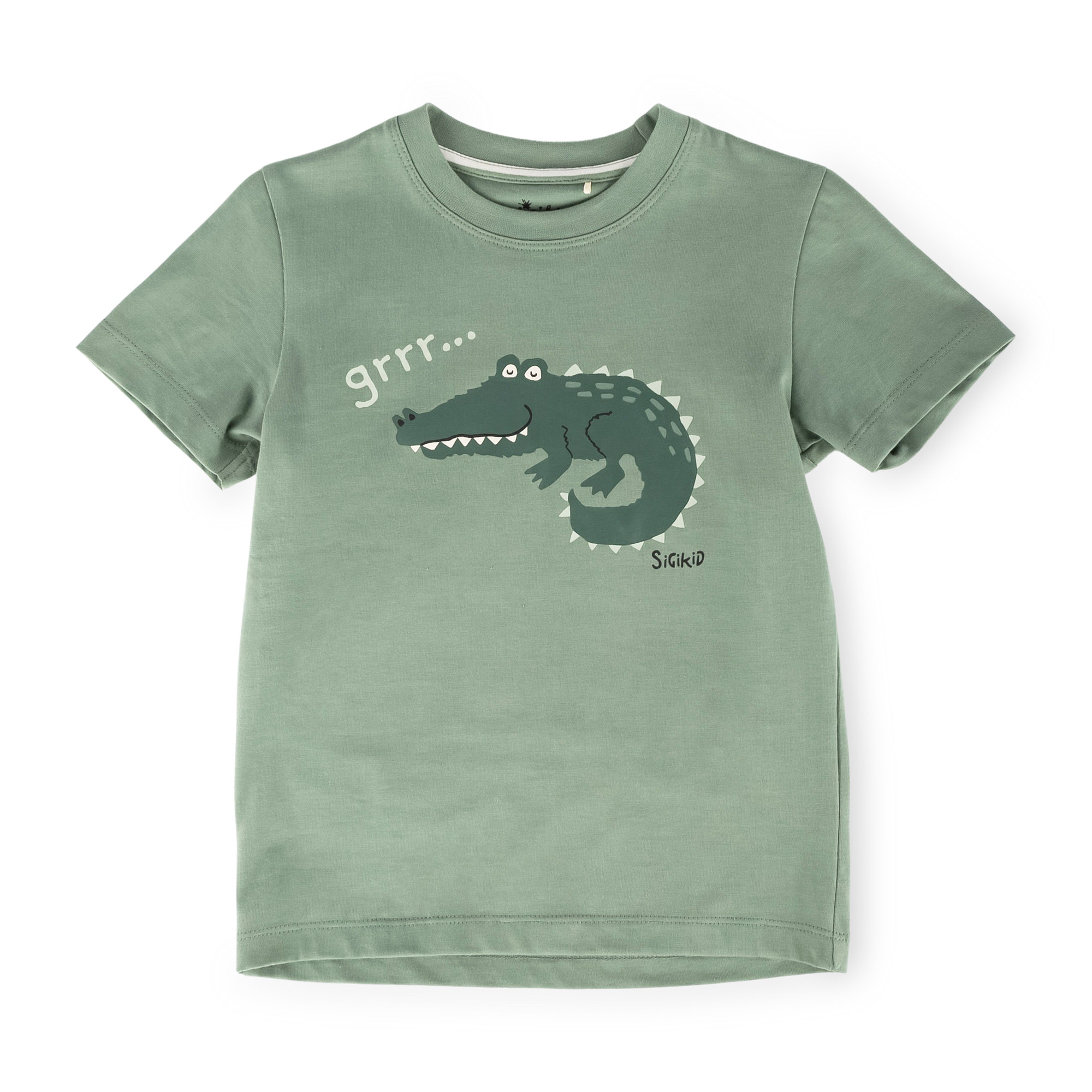 Kinder Shorty Pyjama Krokodil, grün