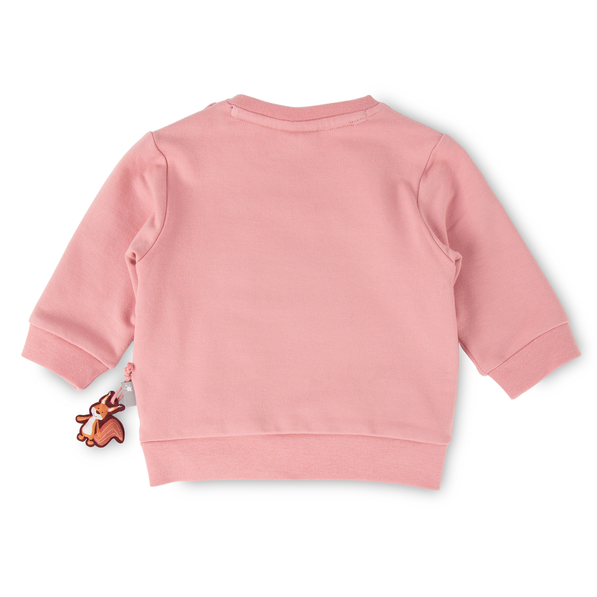 Pink baby sweatshirt squirrel