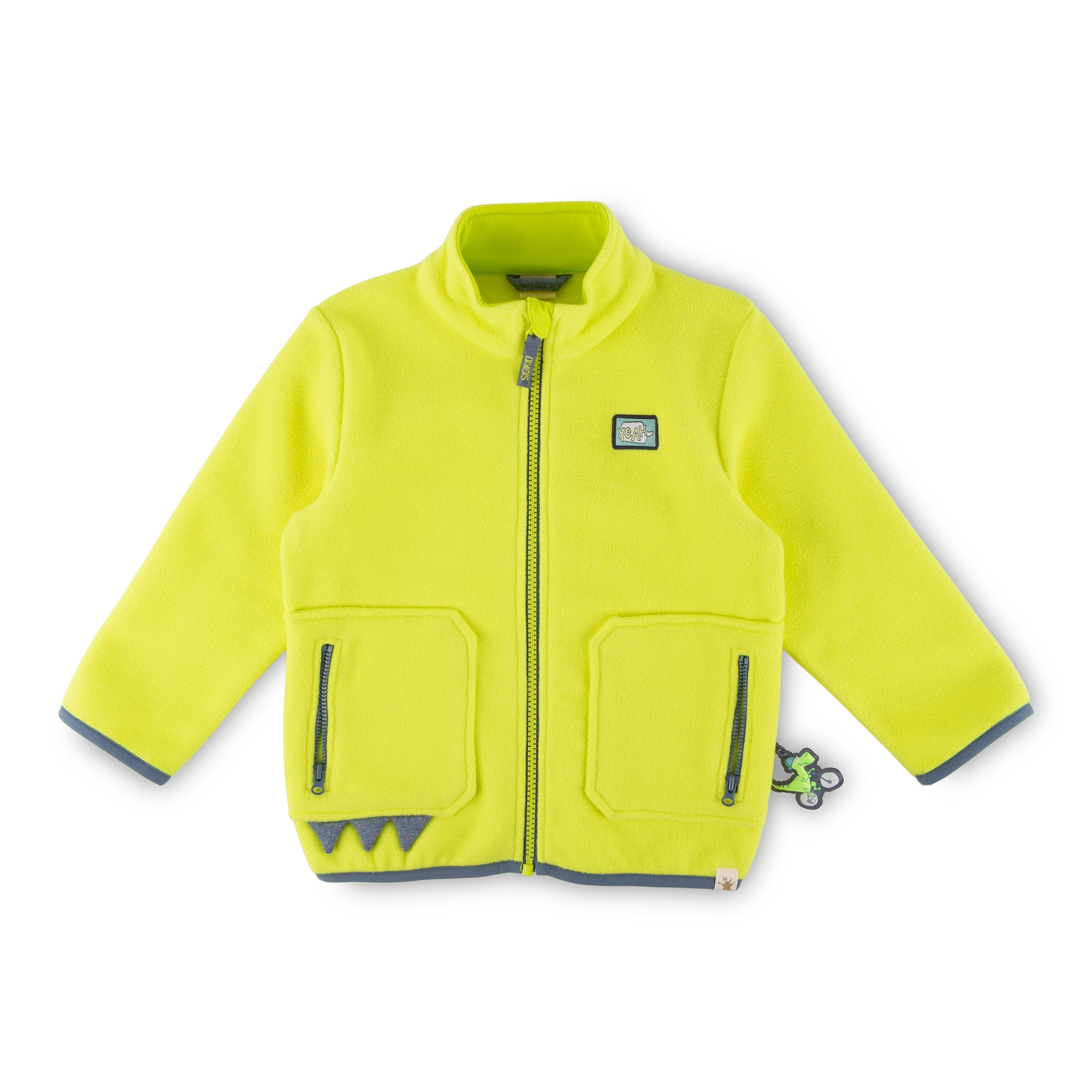Kinder Fleecejacke Sporty Dino, gelb Kinder Fleecejacke Sporty Dino, gelb