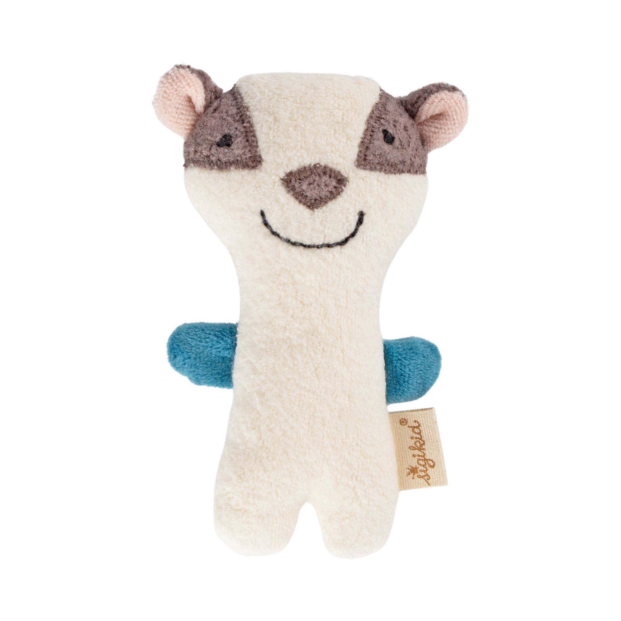 Baby cotton soft toy rattle badger, sigibaby