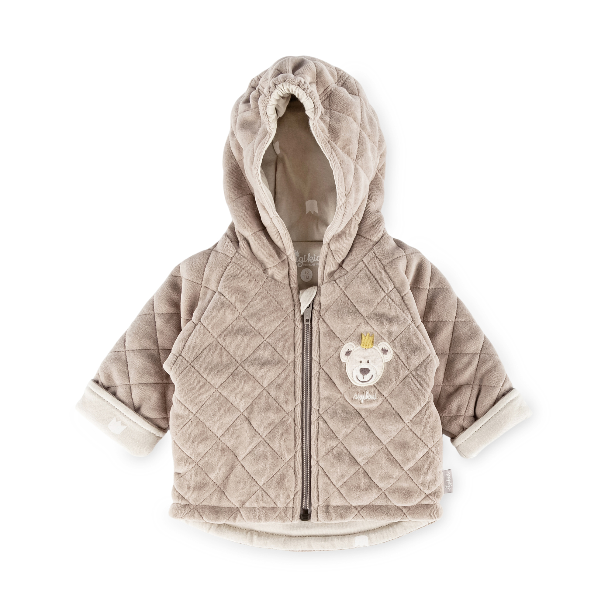 Baby Nicki Jacke Krönchen Bär, beige