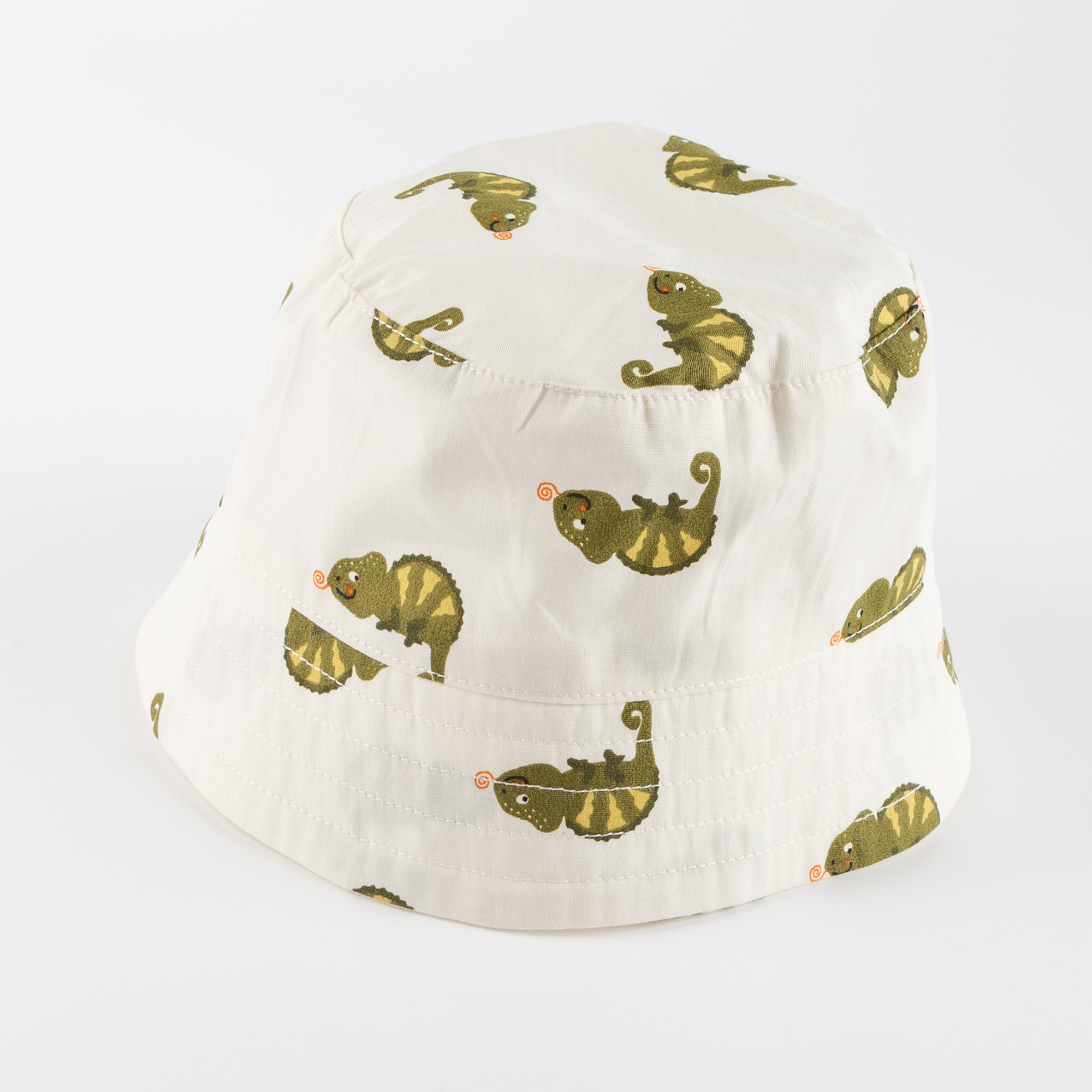 Brimmed children's sun hat chameleon, Jungle