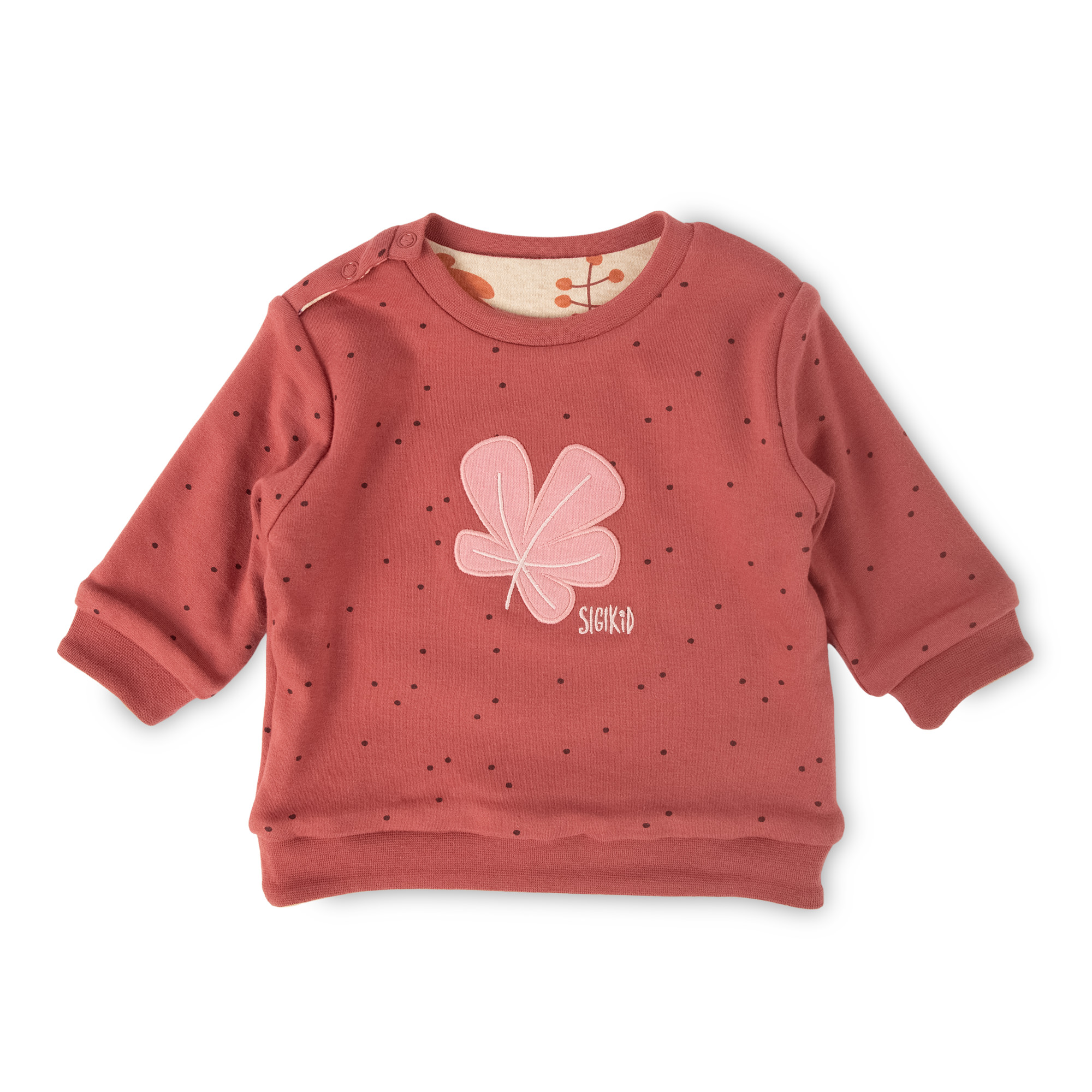 Reversible baby sweater Autumn Forest