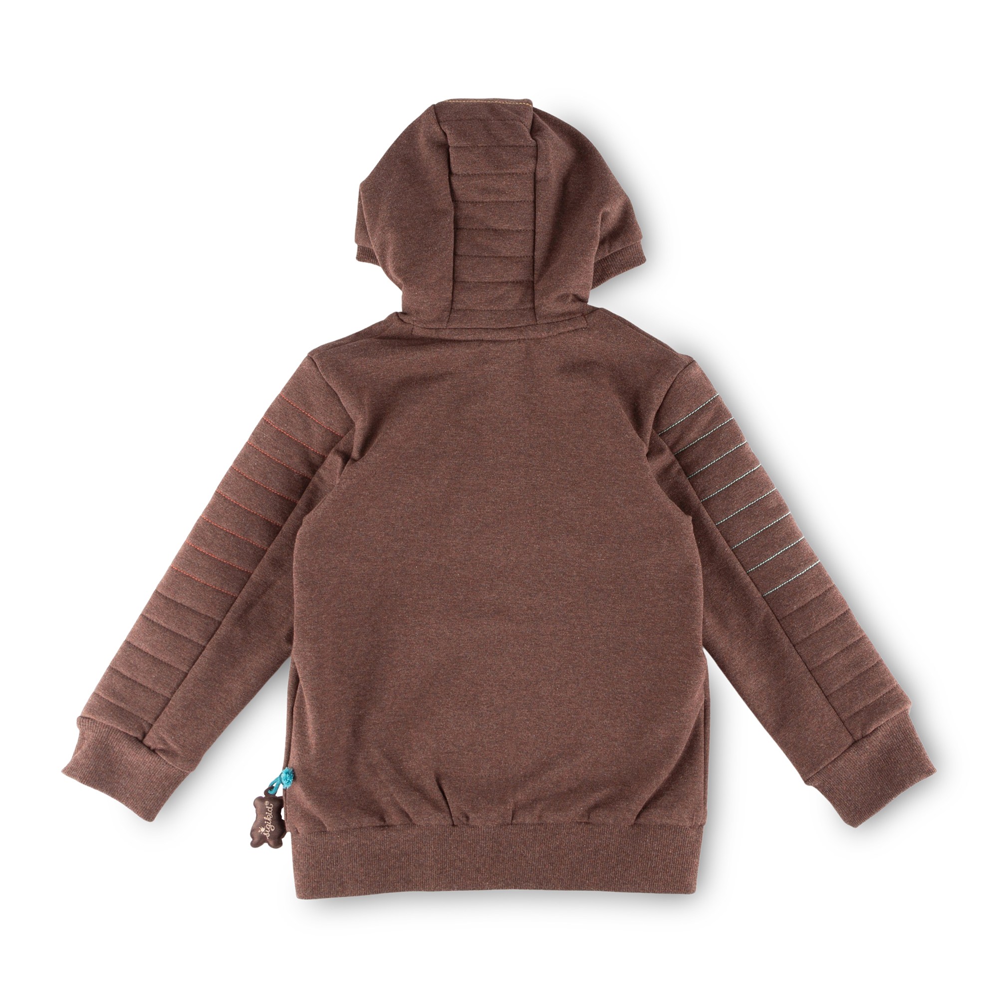 Kinder Sweatjacke mit Kapuze, dunkelbraun