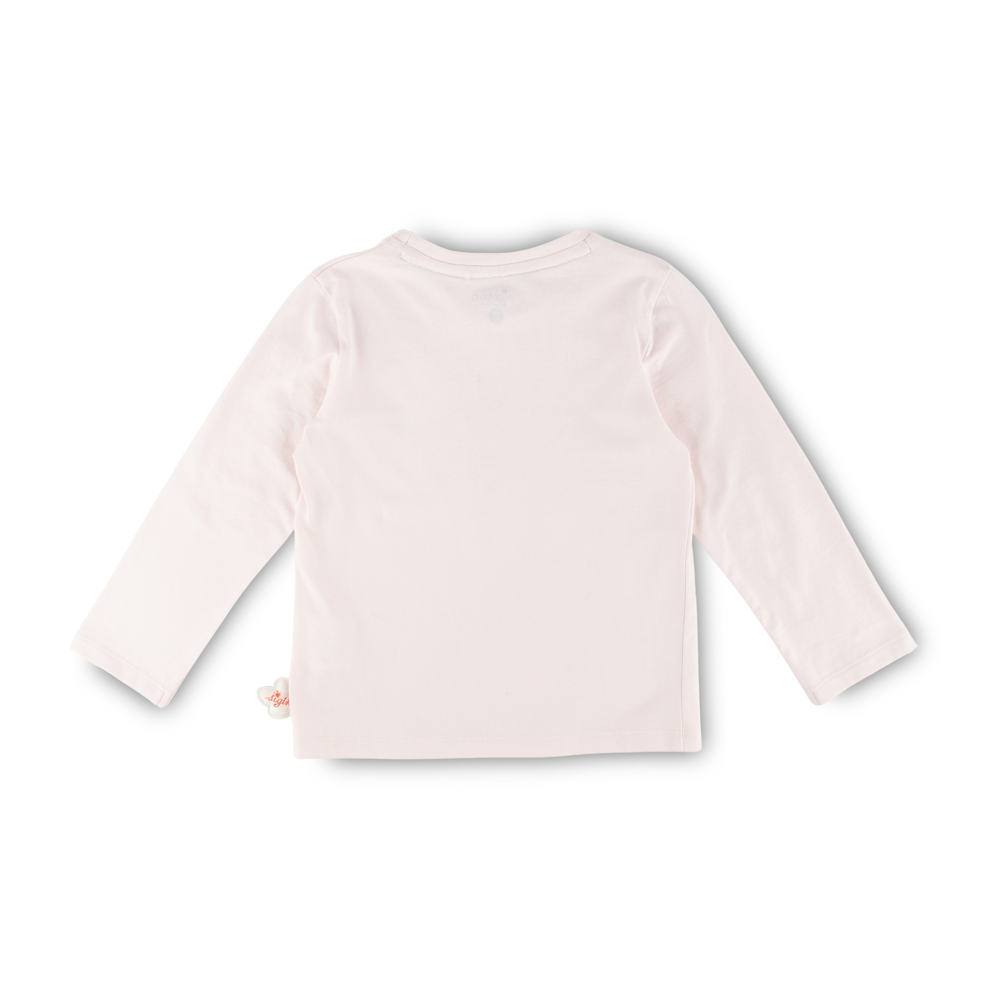 Children's long sleeve Tee ladybug & heart, pale pink