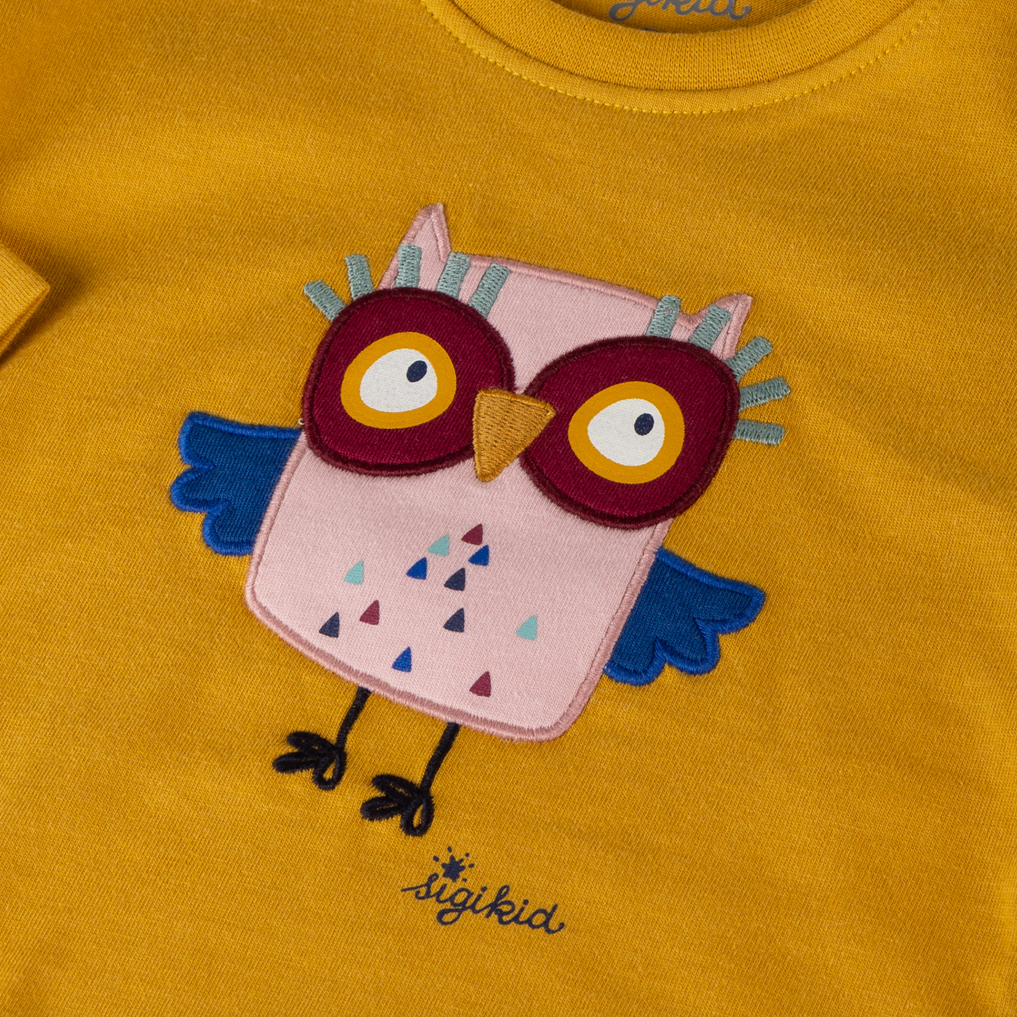 Baby long sleeve Tee owl, shoulder frills