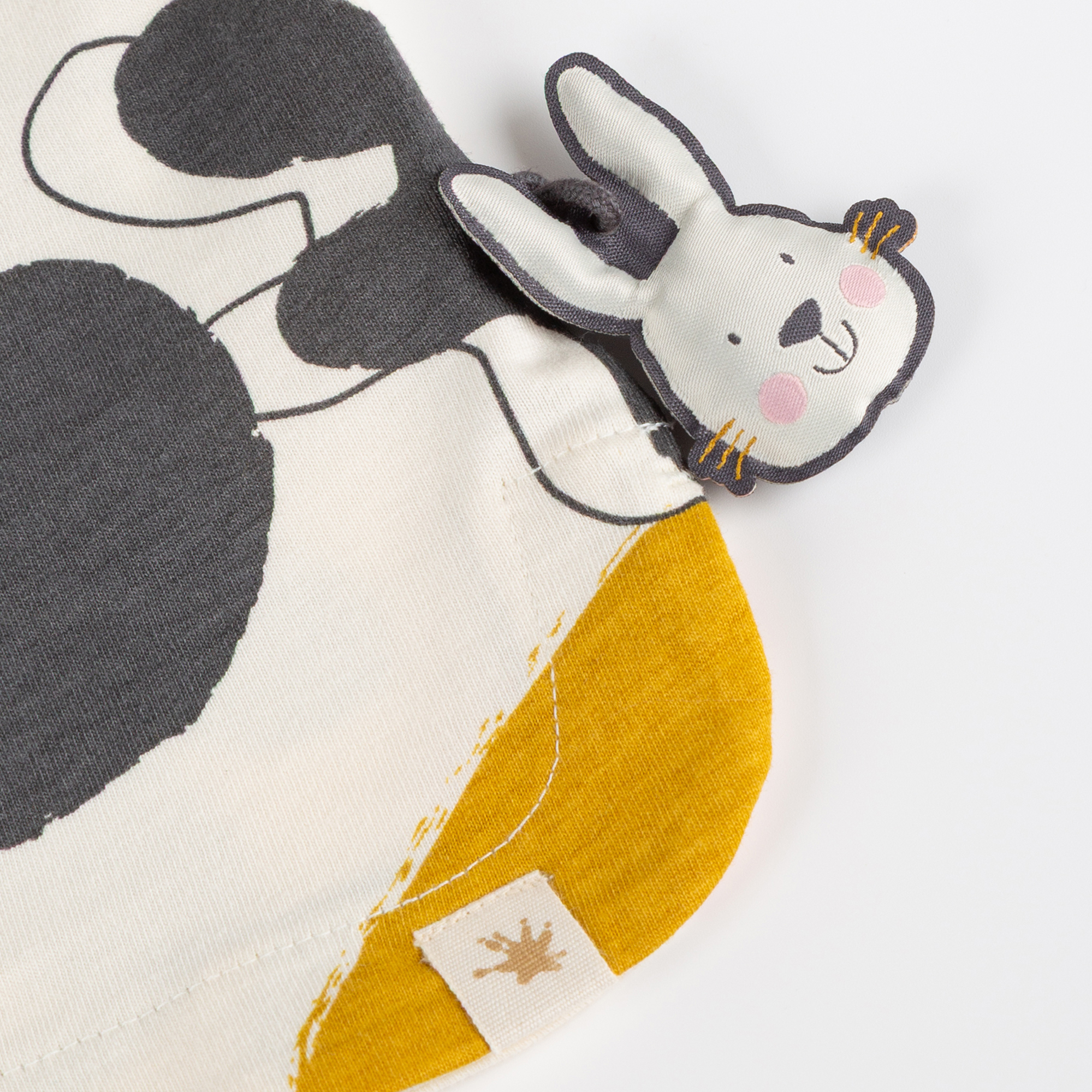 Children's long sleeve Tee, shoulder frills, Snow Bunny