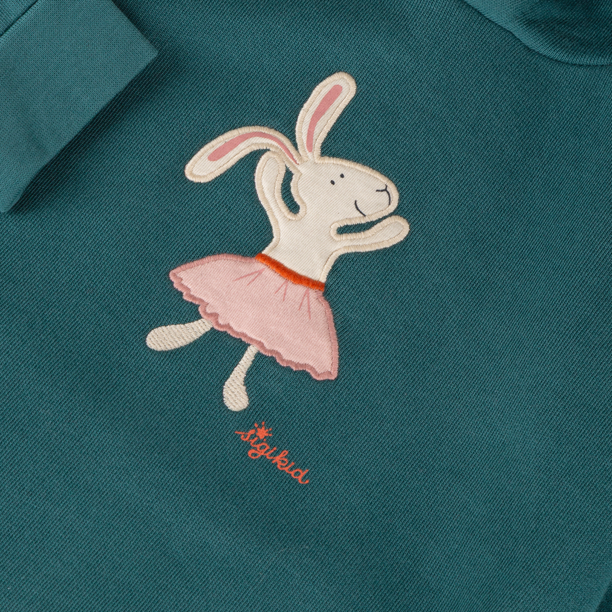 Kinder Kapuzen Sweatkleid Ballerina, petrolblau