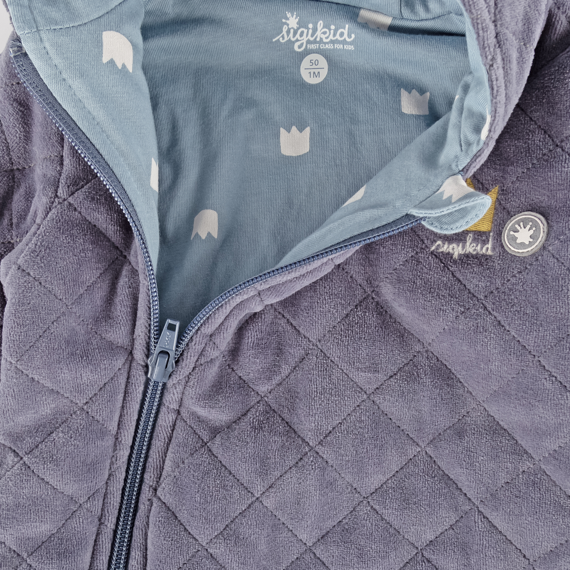 Baby Nicki Overall Krönchen Bär, dunkelgrau Baby Nicki Overall Krönchen Bär, dunkelgrau