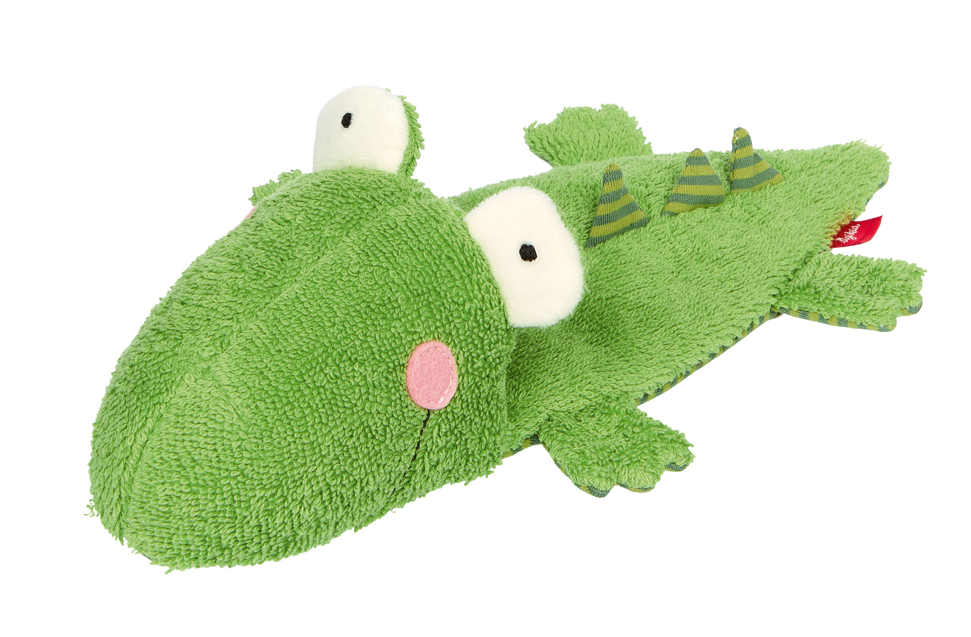 Baby bath soft toy crocodile, terry cloth