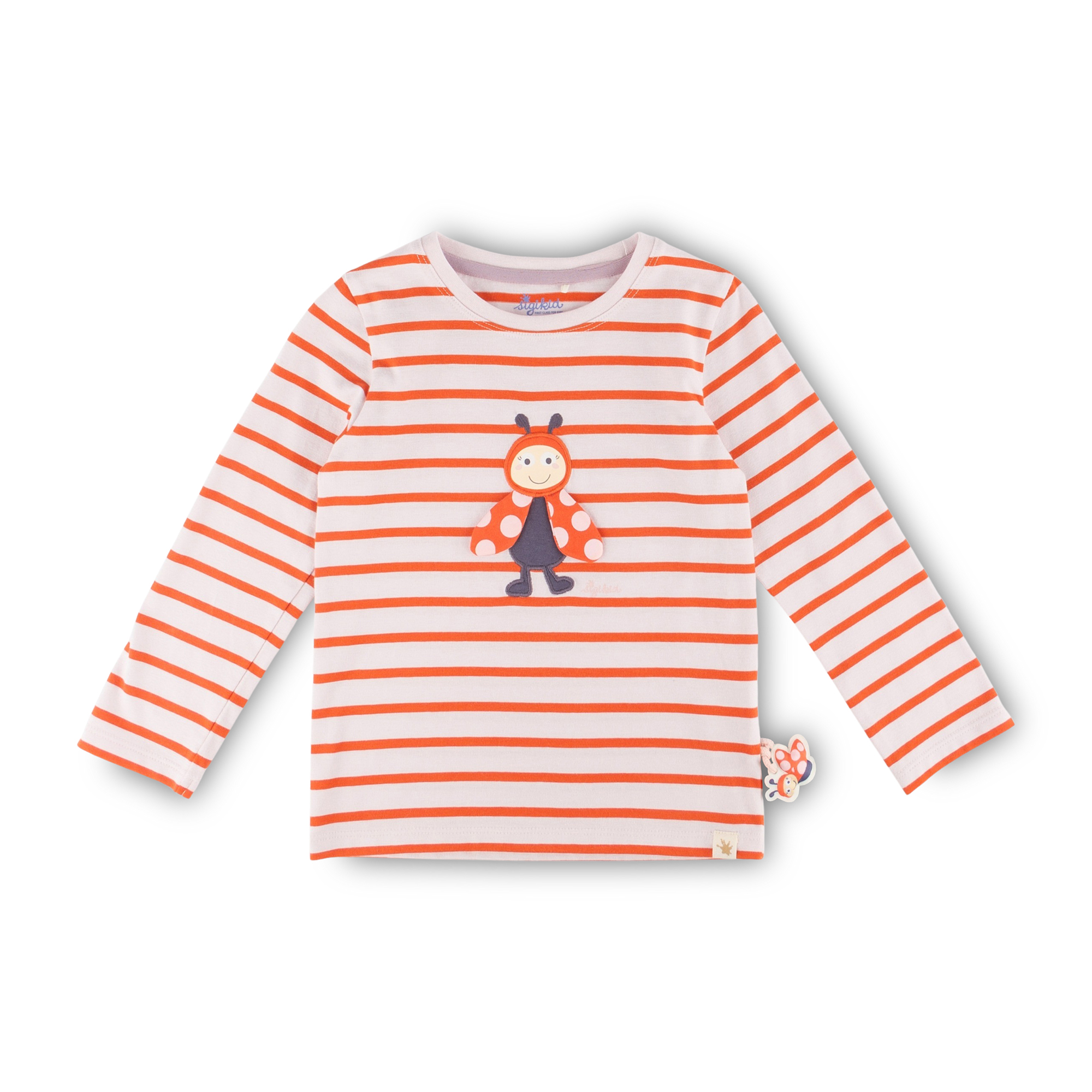 Gestreiftes Kinder Langarmshirt Marienkäfer