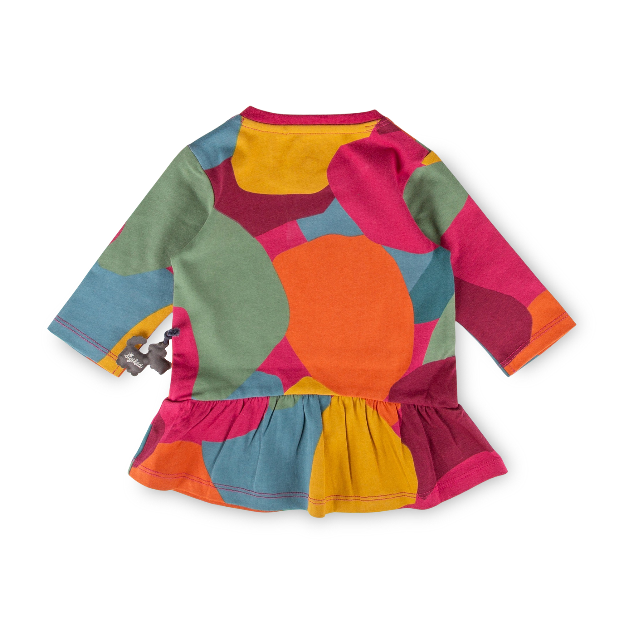 Baby long-sleeved flounce dress, multicoloured