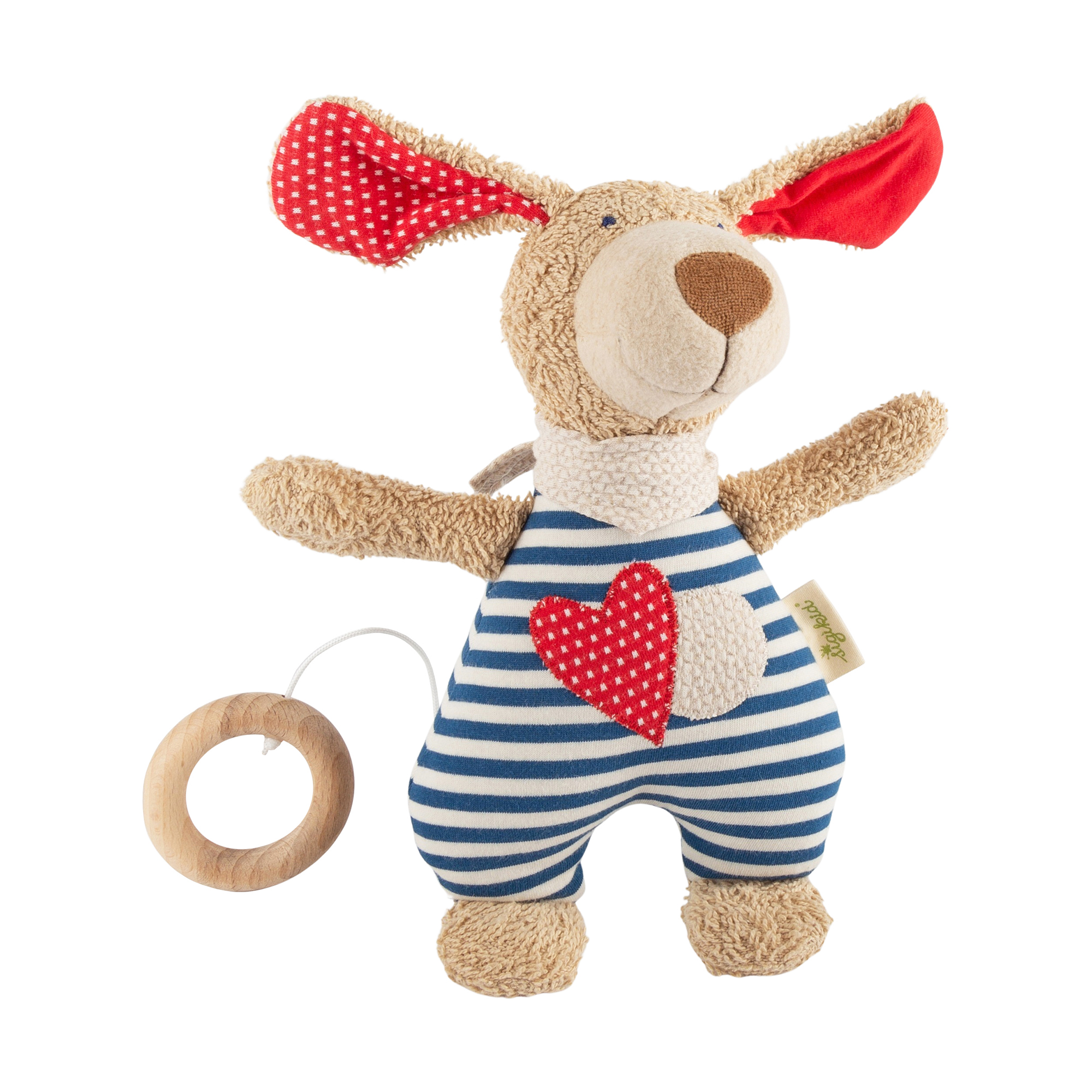 Musical soft toy dog, organic Musical soft toy dog, organic