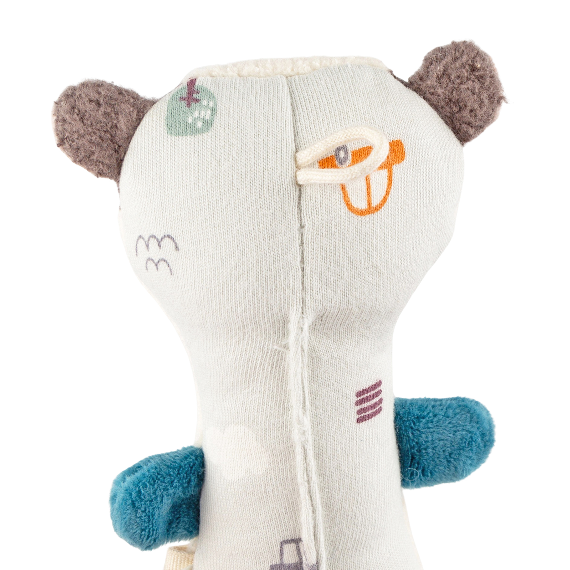 Baby cotton soft toy rattle badger, sigibaby Baby cotton soft toy rattle badger, sigibaby
