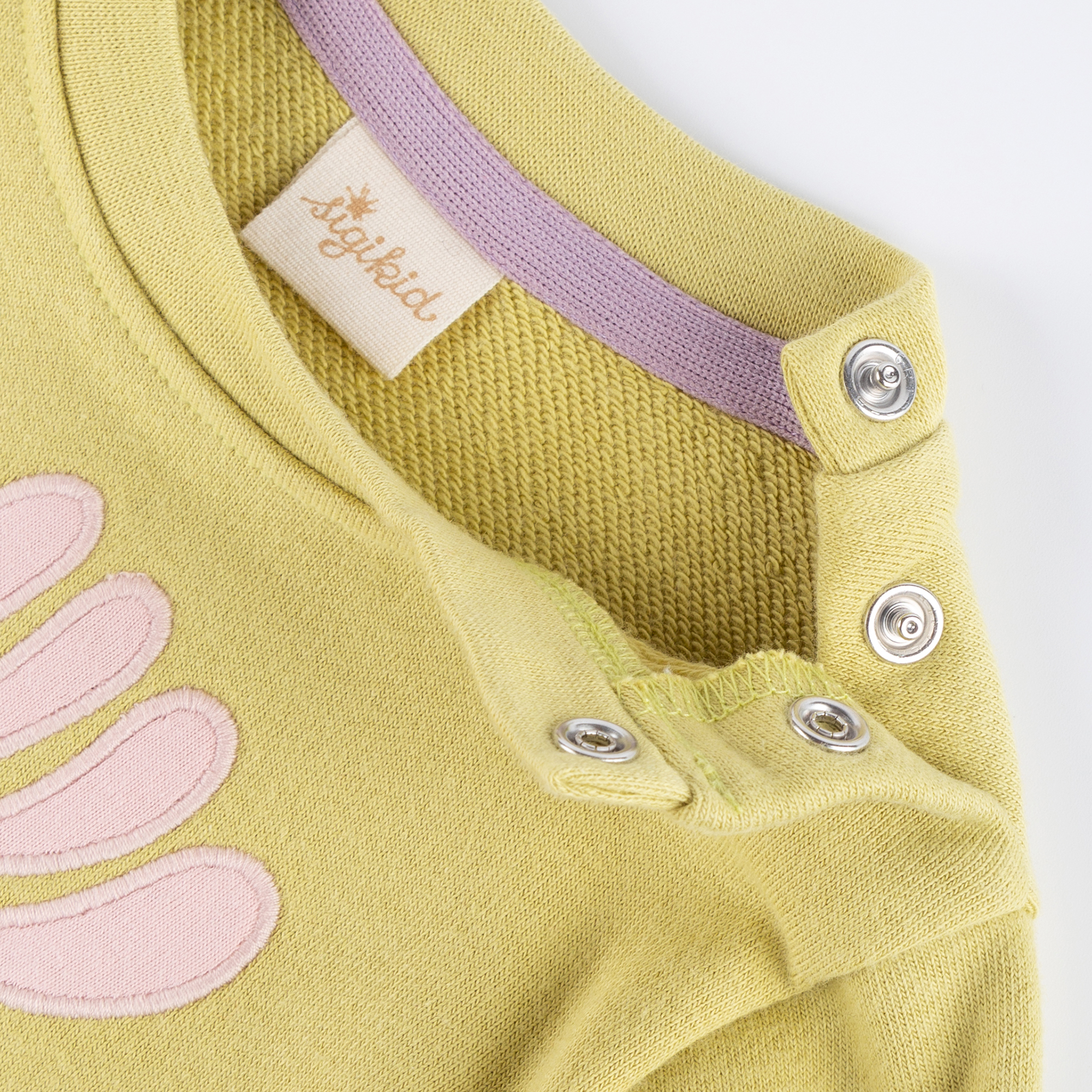 Baby sweatshirt ladybug, light green