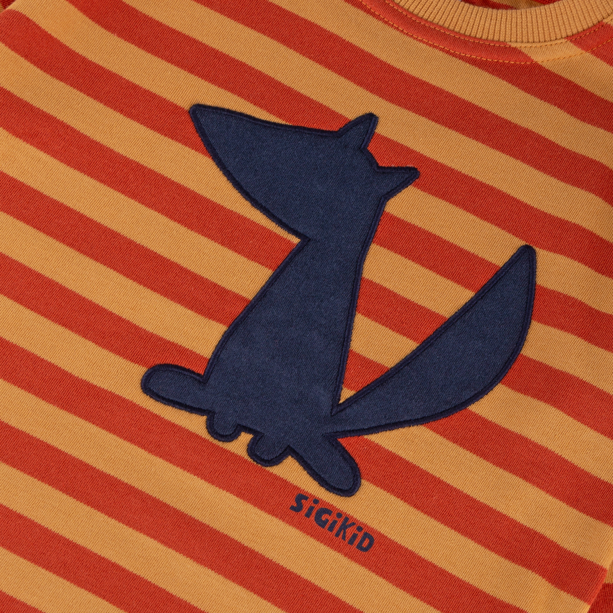 Kinder Langarmshirt Fuchs Wild Fox, orange-gelb gestreift
