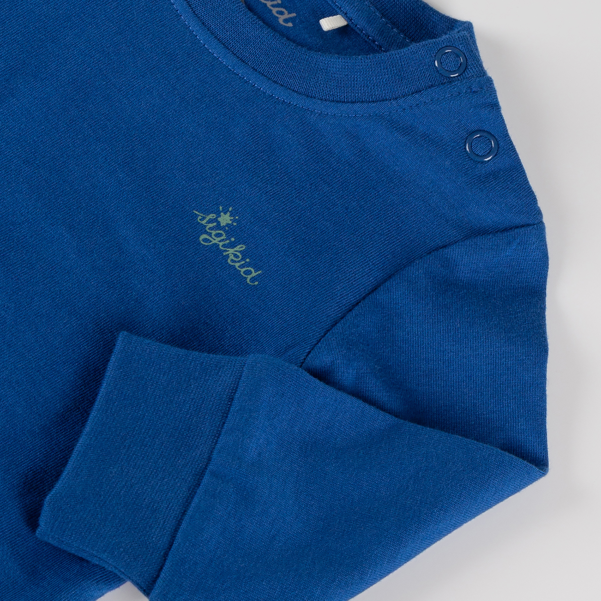 Baby long sleeve Tee skyscraper, ribbed cuffs