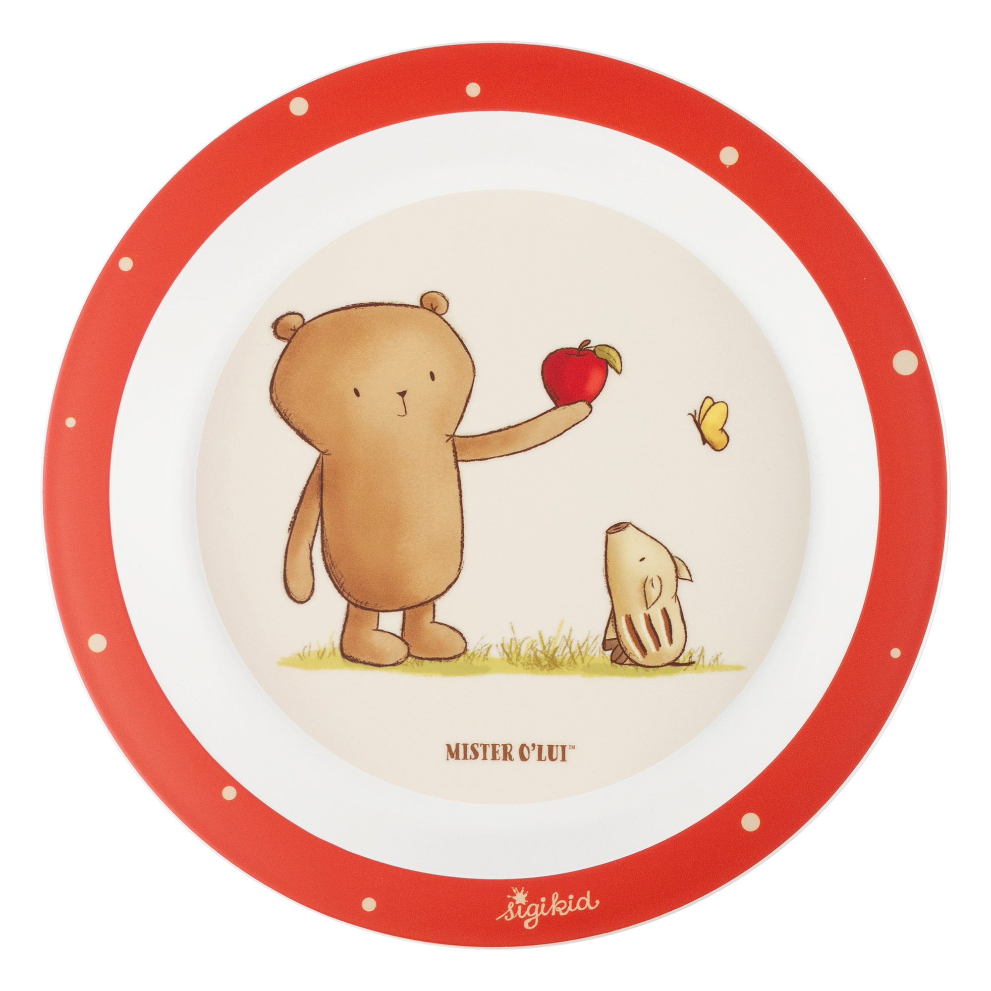 Children's plate beaverbear Mister O'Lui & Rupert, rPET