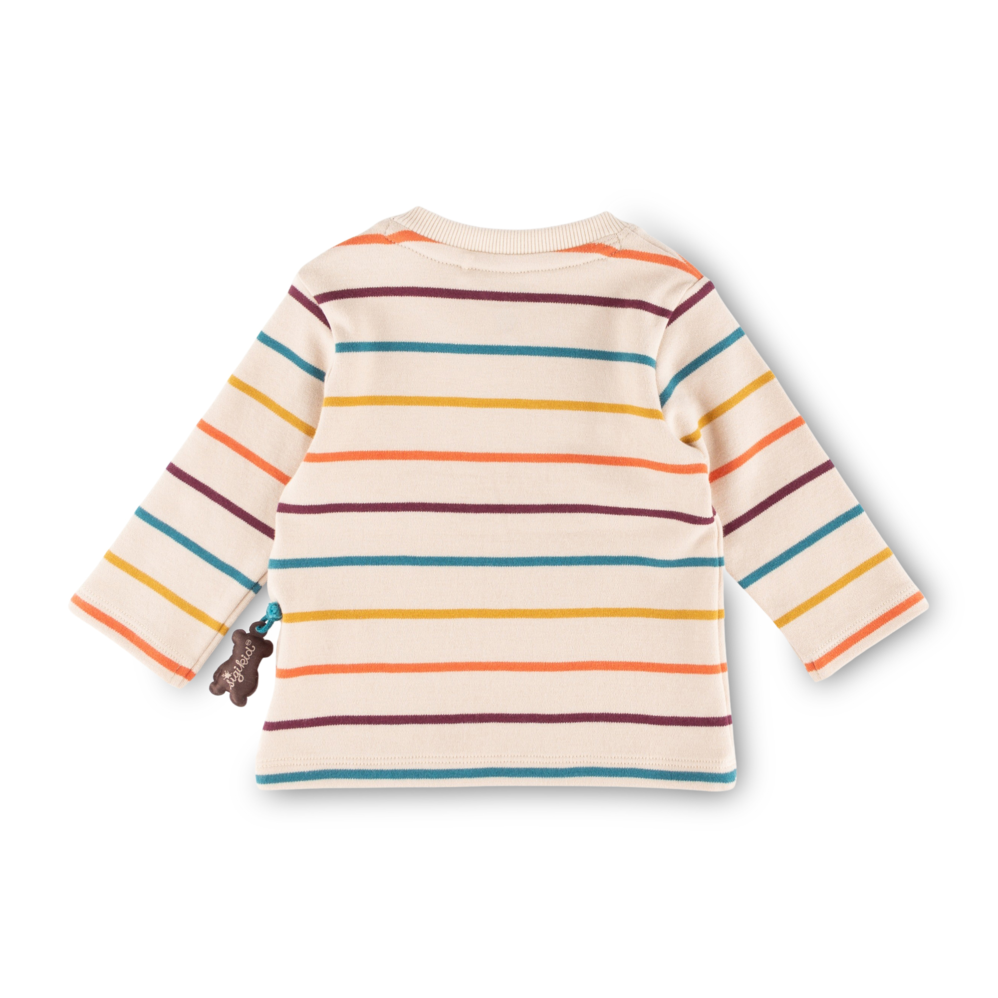 Baby Langarmshirt Bär, bunt gestreift