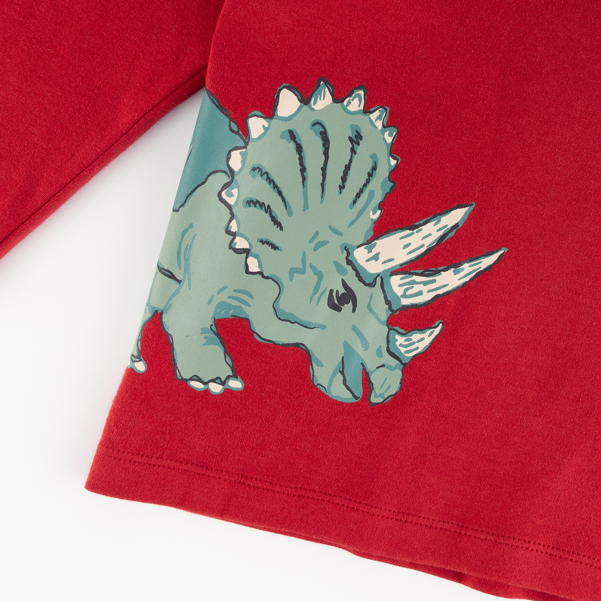 Kinder Langarmshirt Dino, dunkelrot