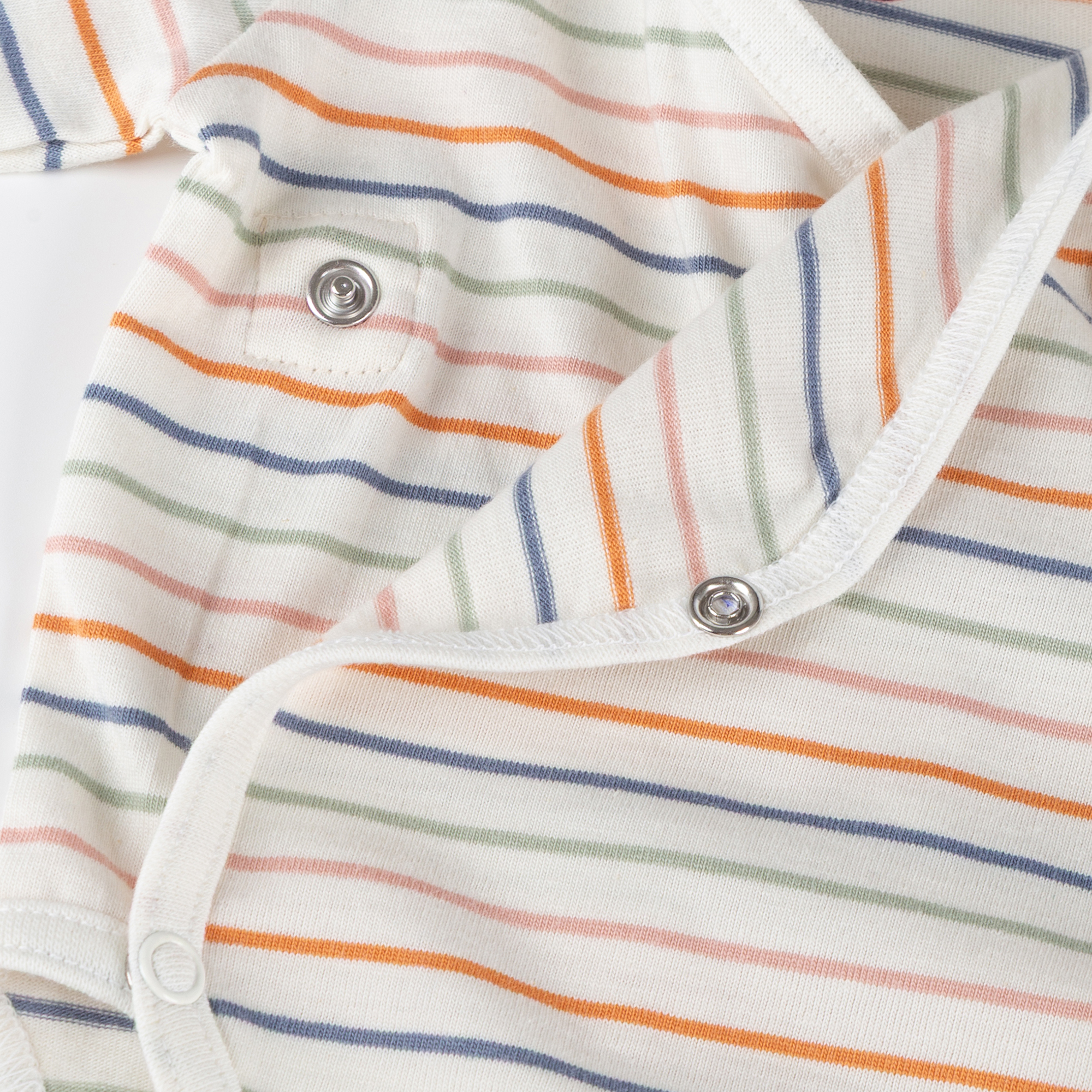 Newborn baby long sleeve onesie, striped