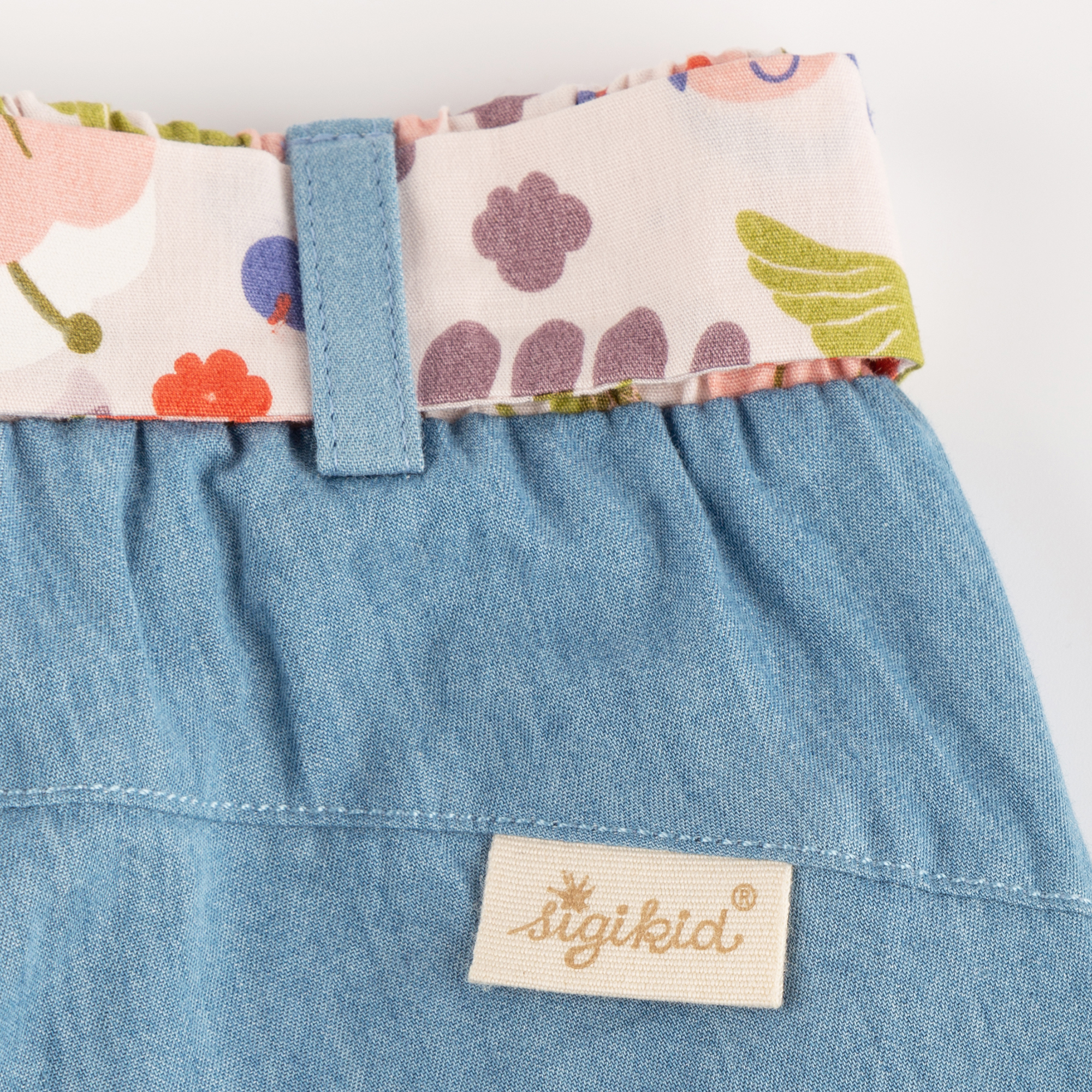 Children's chambray shorts, Happy Ladybug