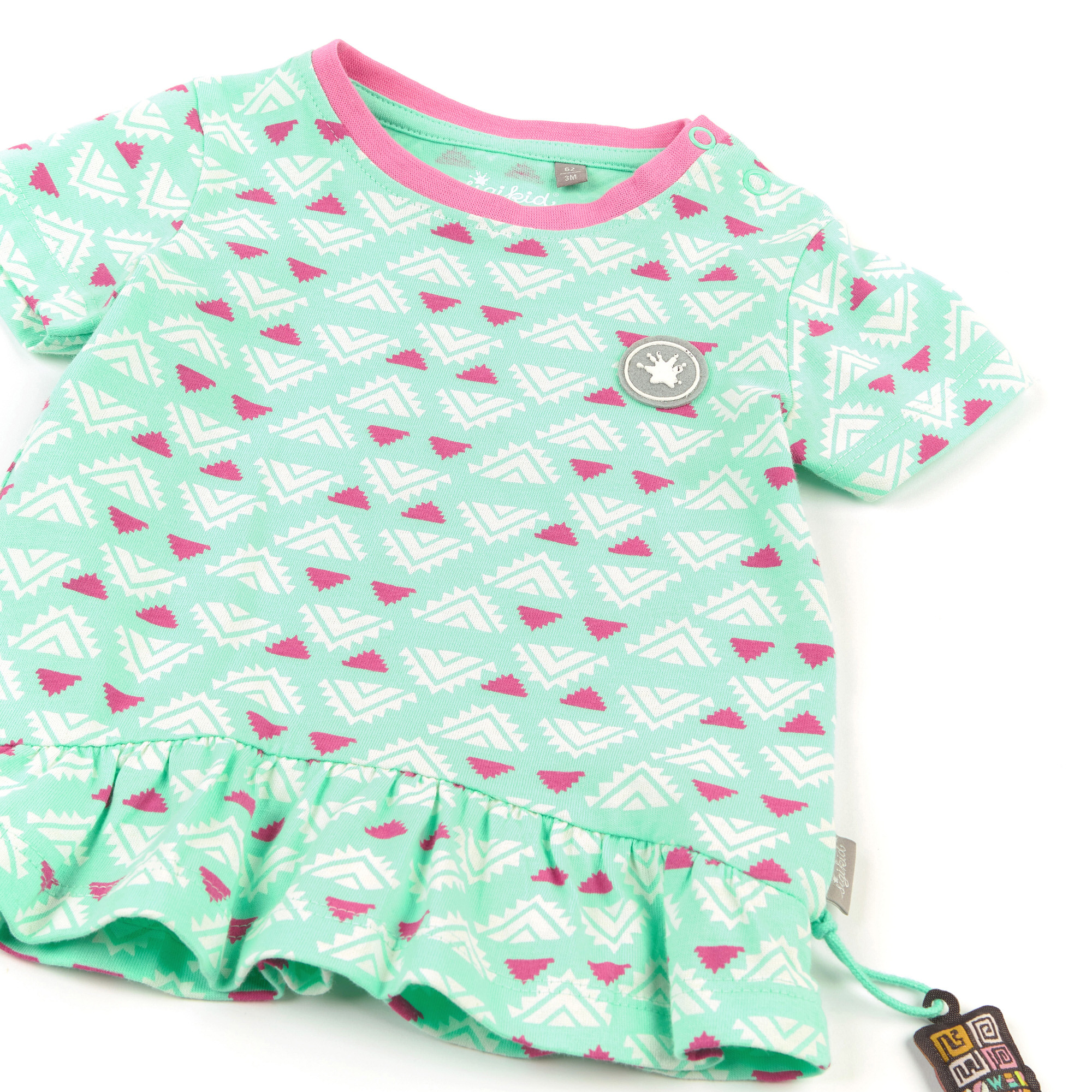 Playful flounce tunic for little girls