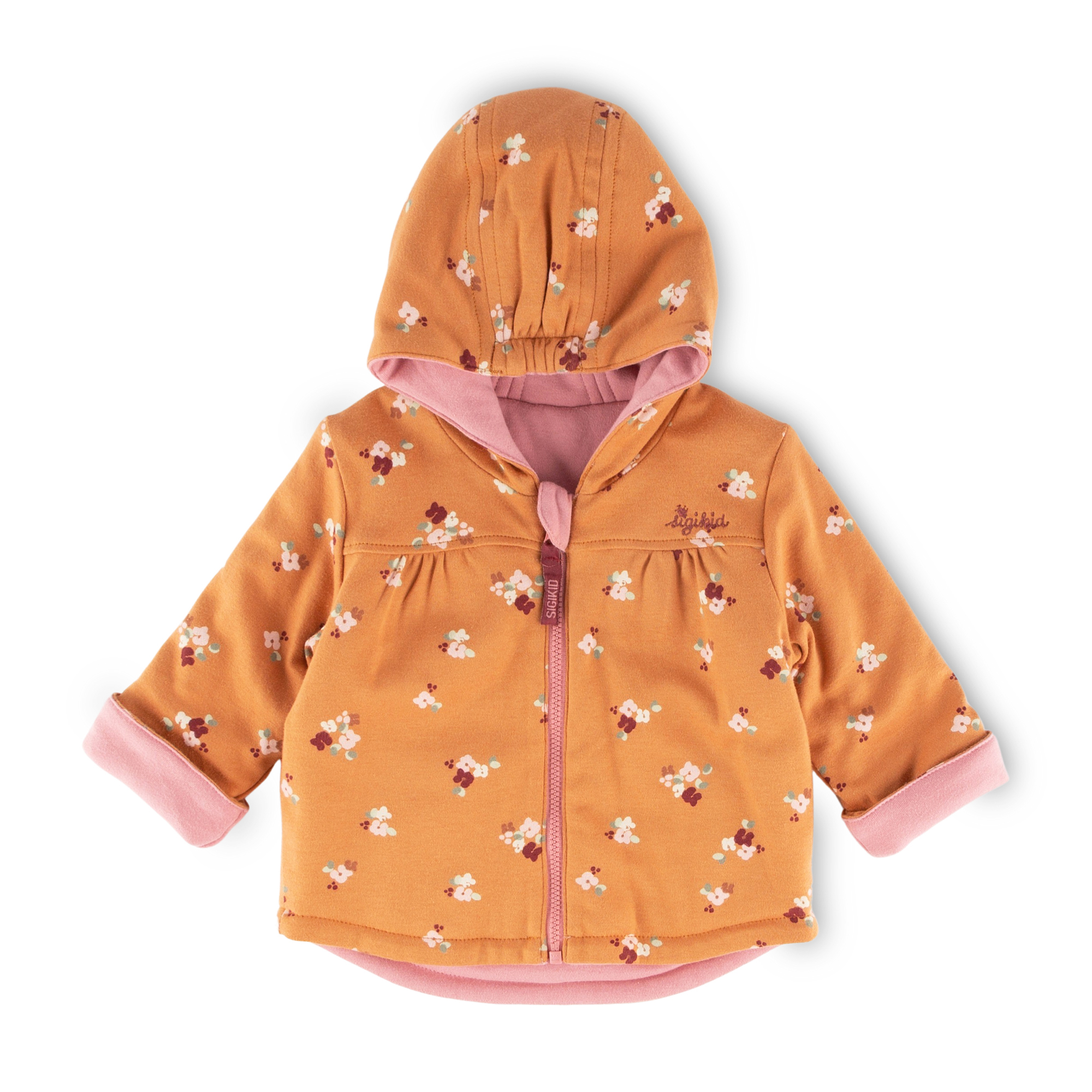 Baby Wendejacke, Blümchen Print und rosa