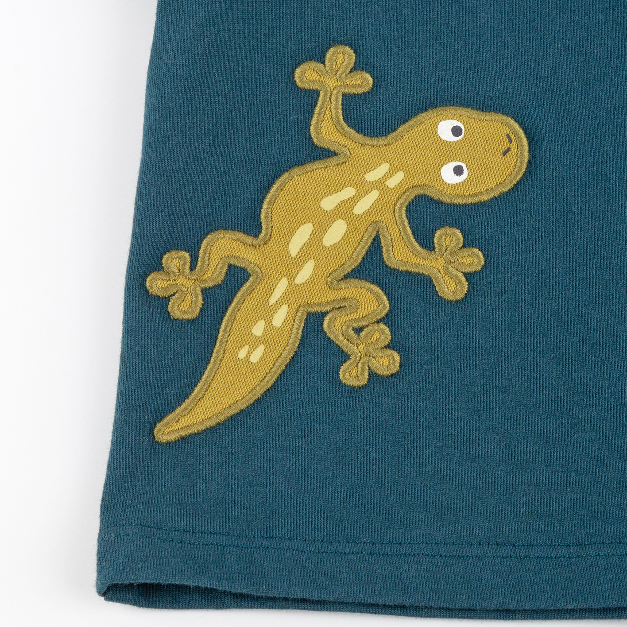 Baby T-Shirt Gecko, petrolblau, Jungle